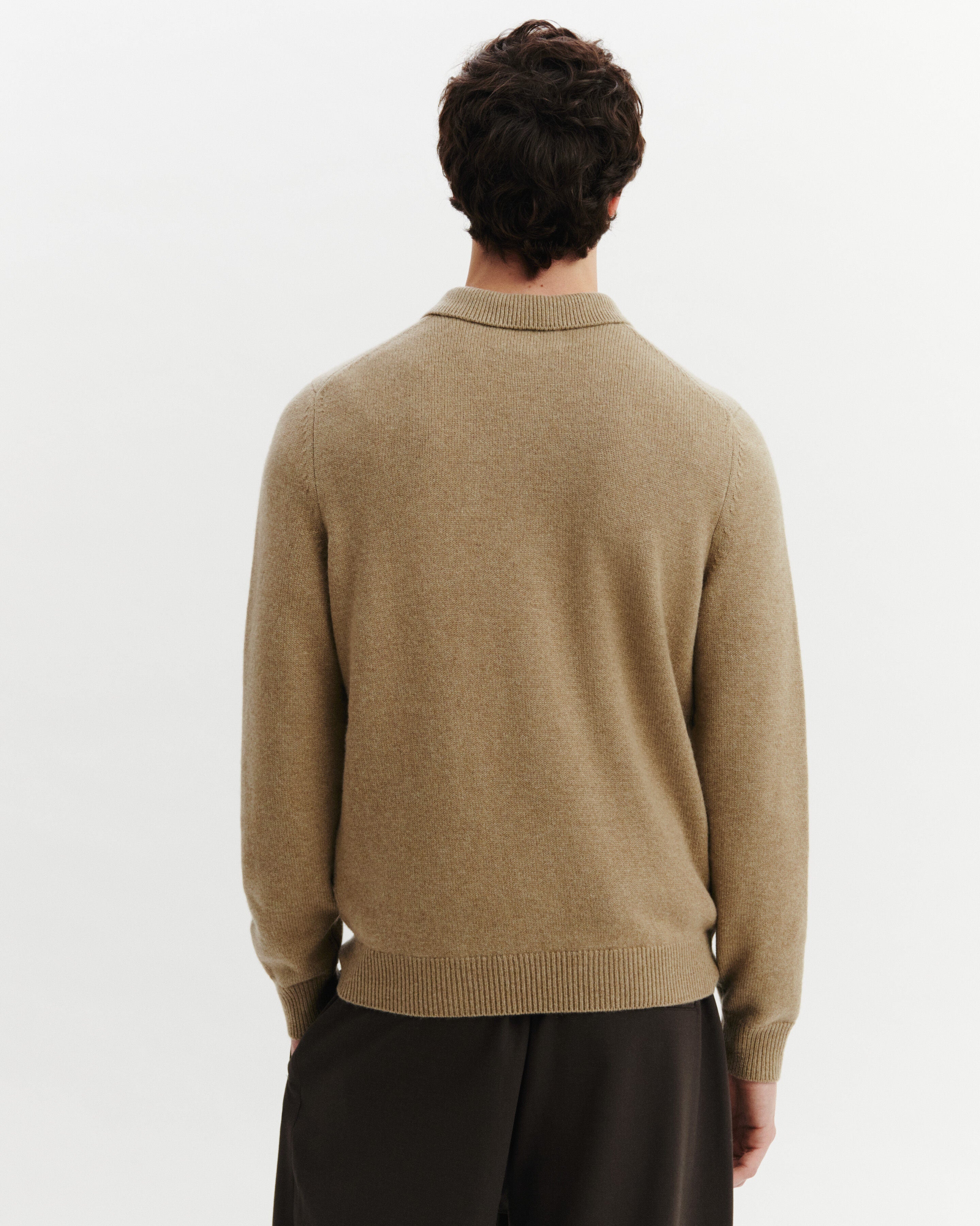 Polo Léonard-BEIGE CENDRE-100% cachemire