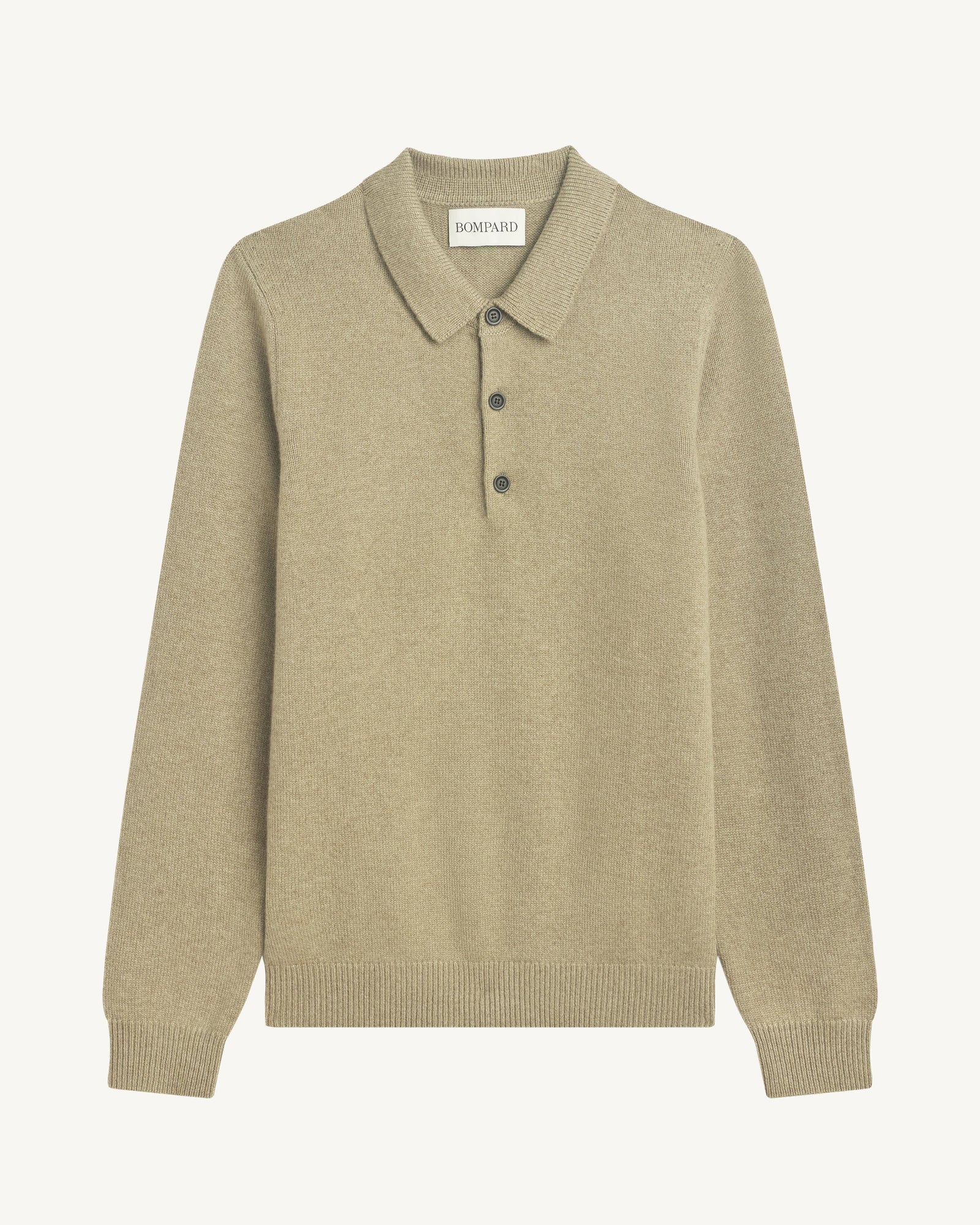 Polo Léonard-BEIGE CENDRE-100% cachemire