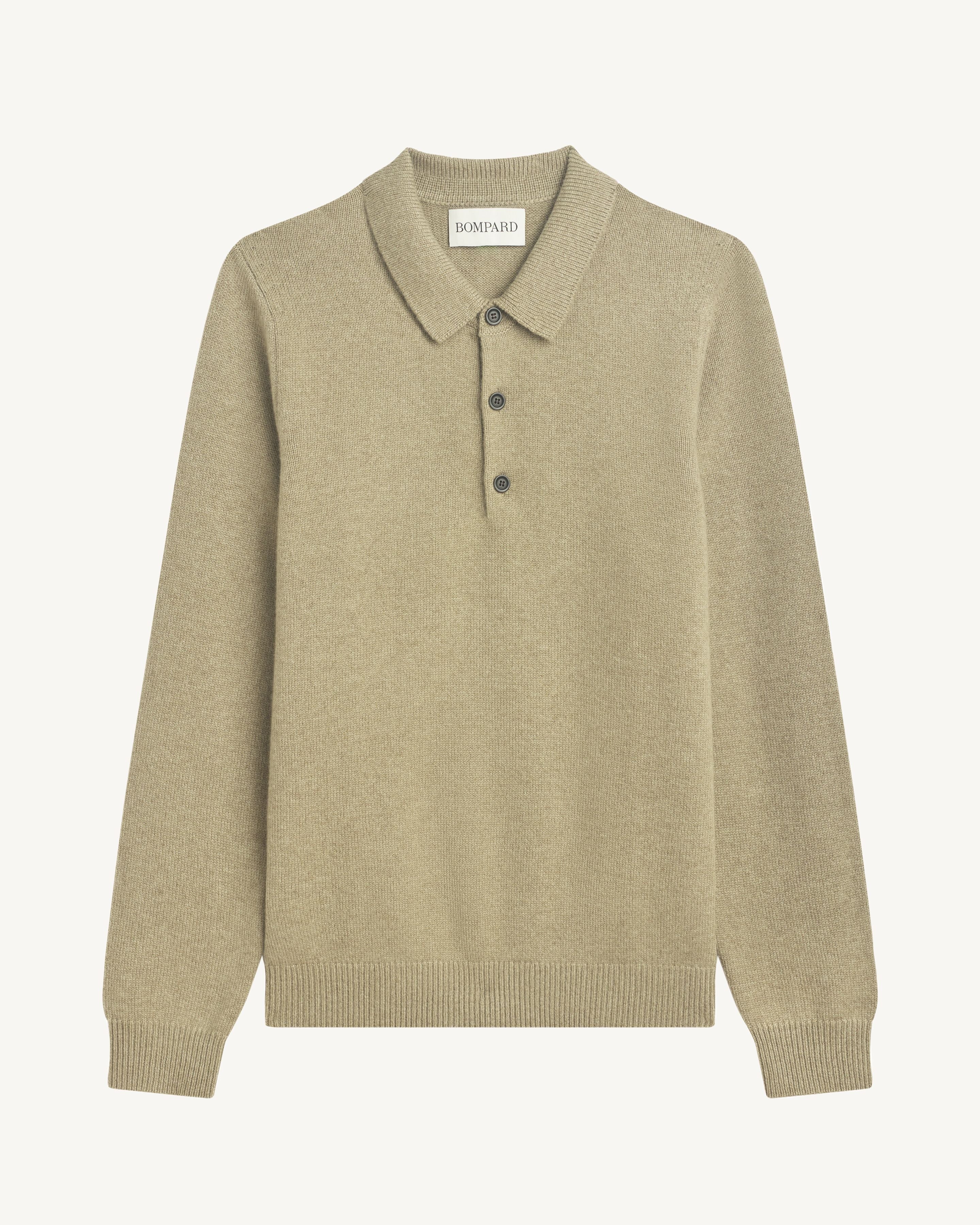 Polo Léonard-BEIGE CENDRE-100% cachemire