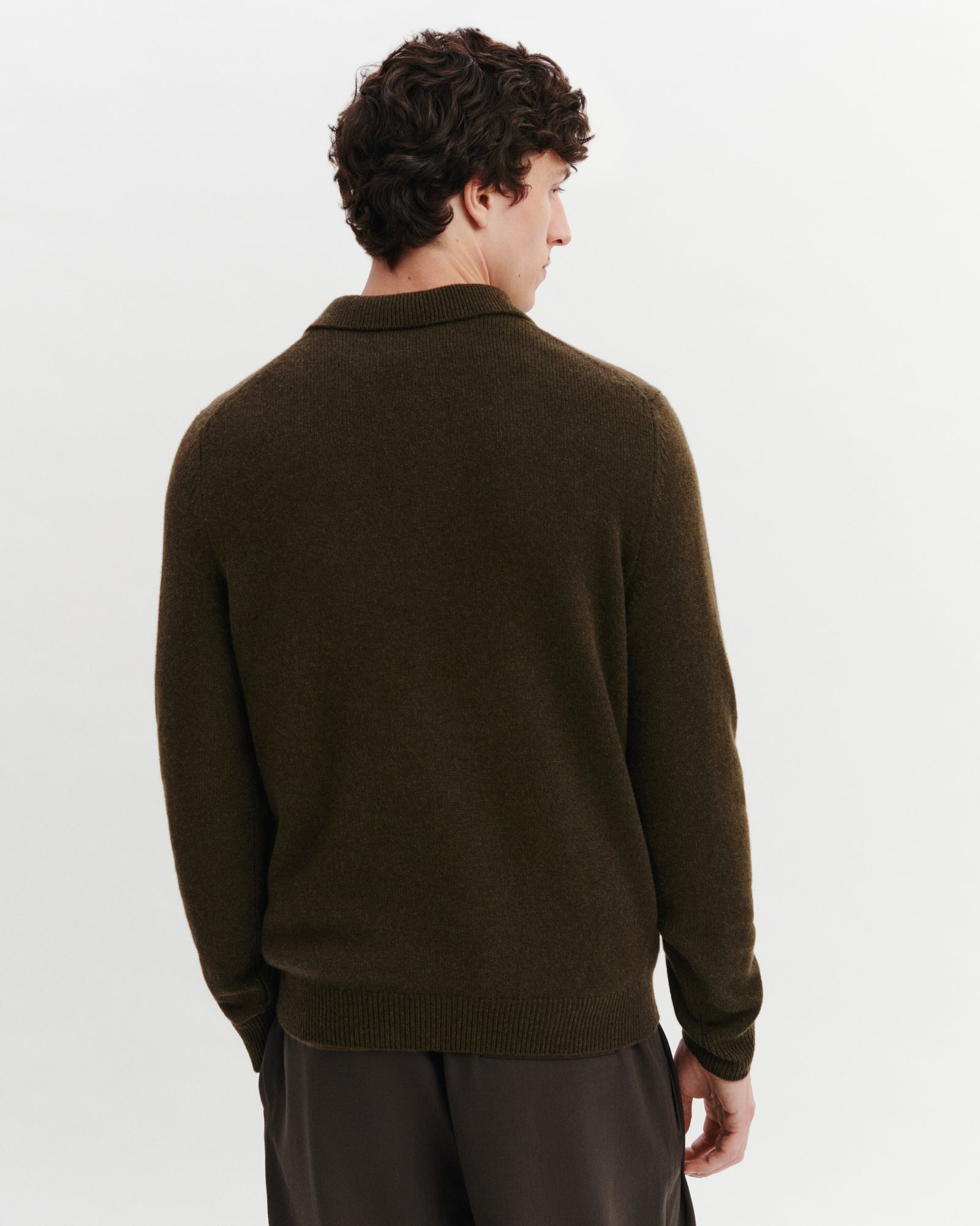 Polo Léonard-KAKI KOMBU-100% cachemire