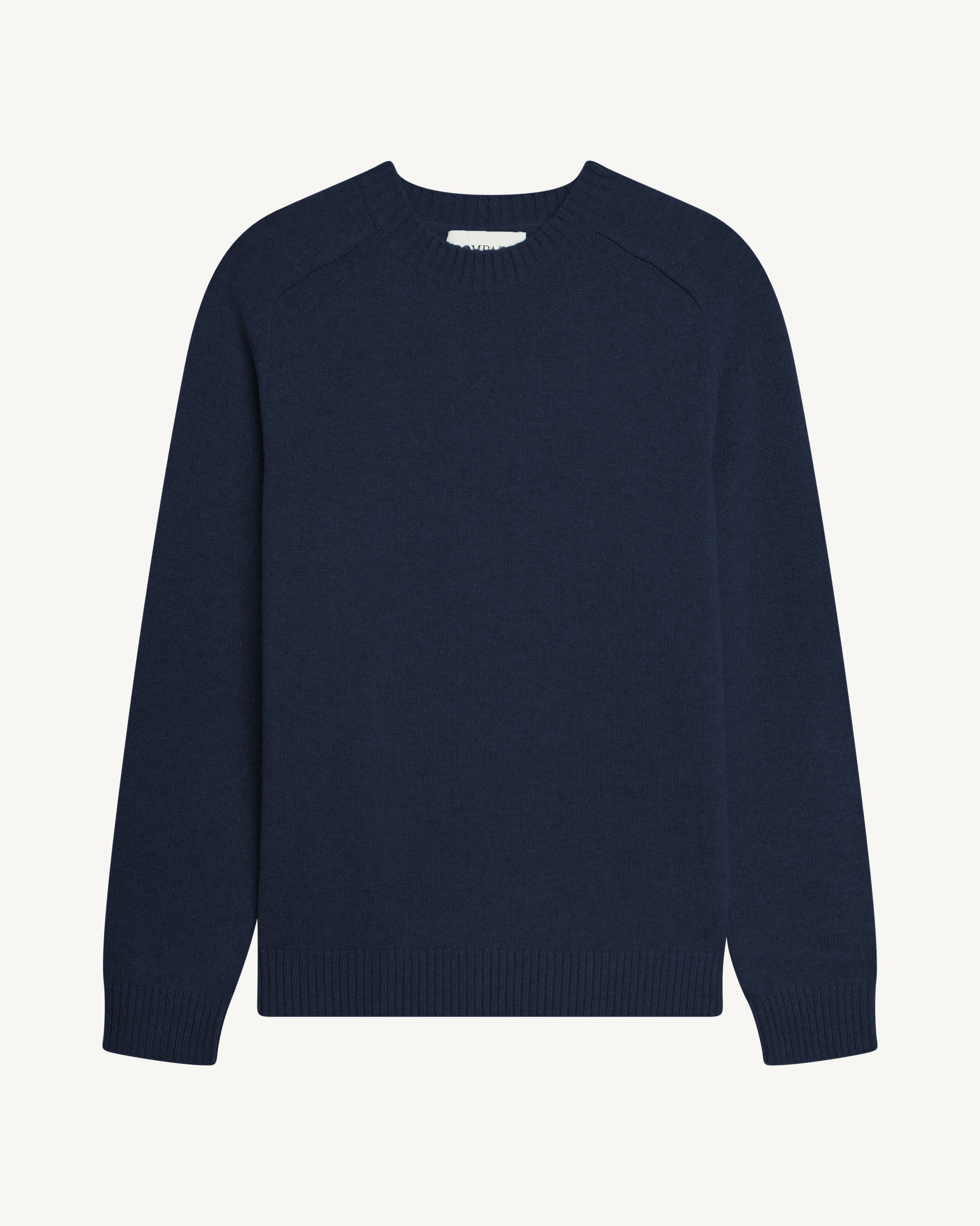 Pull col rond Léon-MARINE-100% cachemire