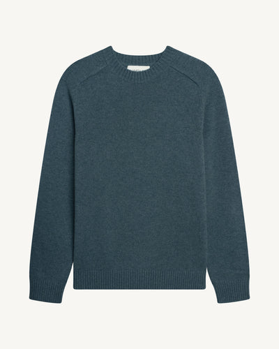 Pull col rond Léon-BLEU GRANIT-100% cachemire