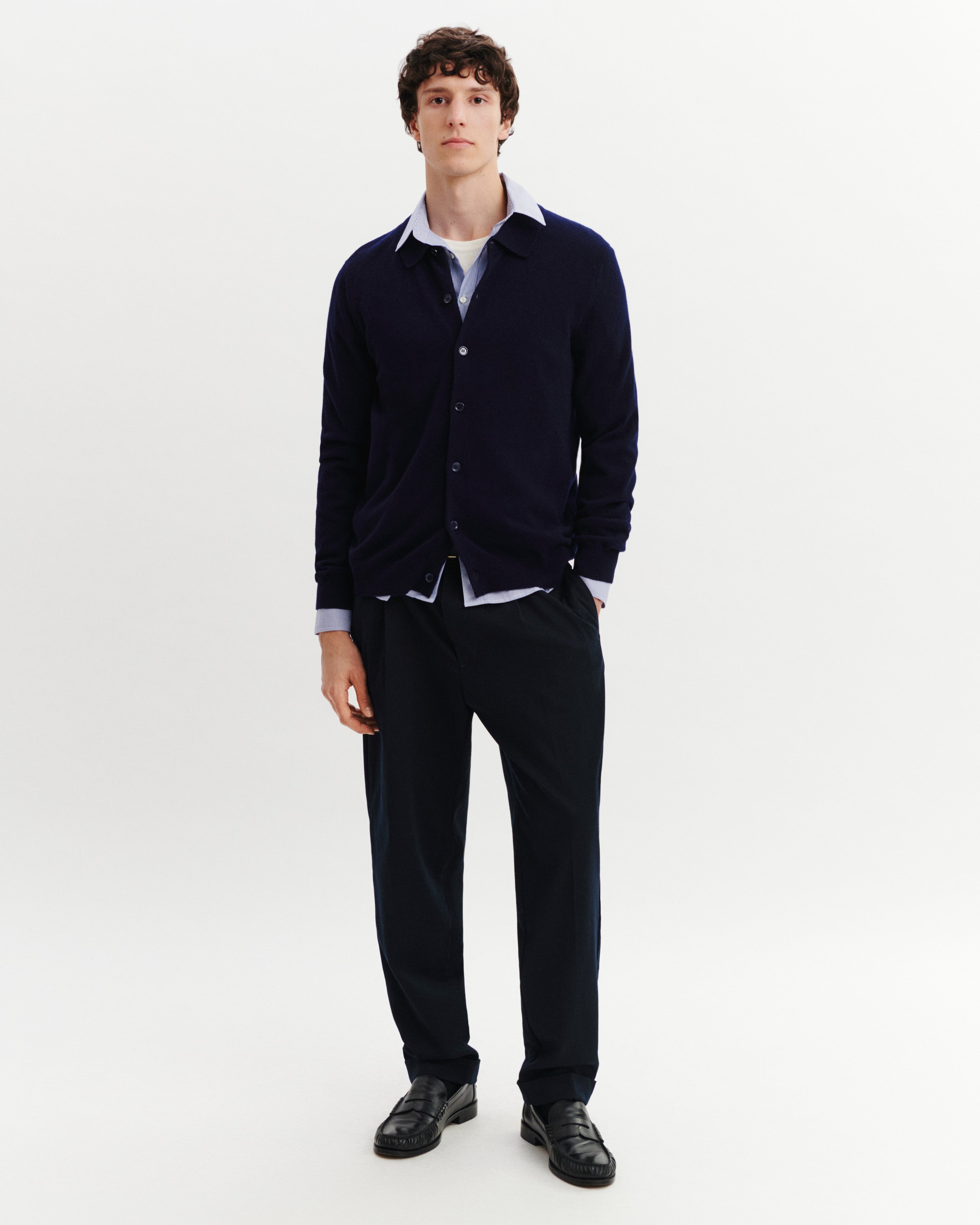 Cardigan César-MARINE-100% cachemire