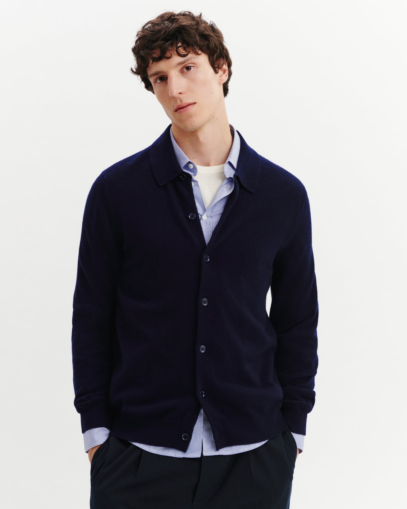 Cardigan César-MARINE-100% cachemire