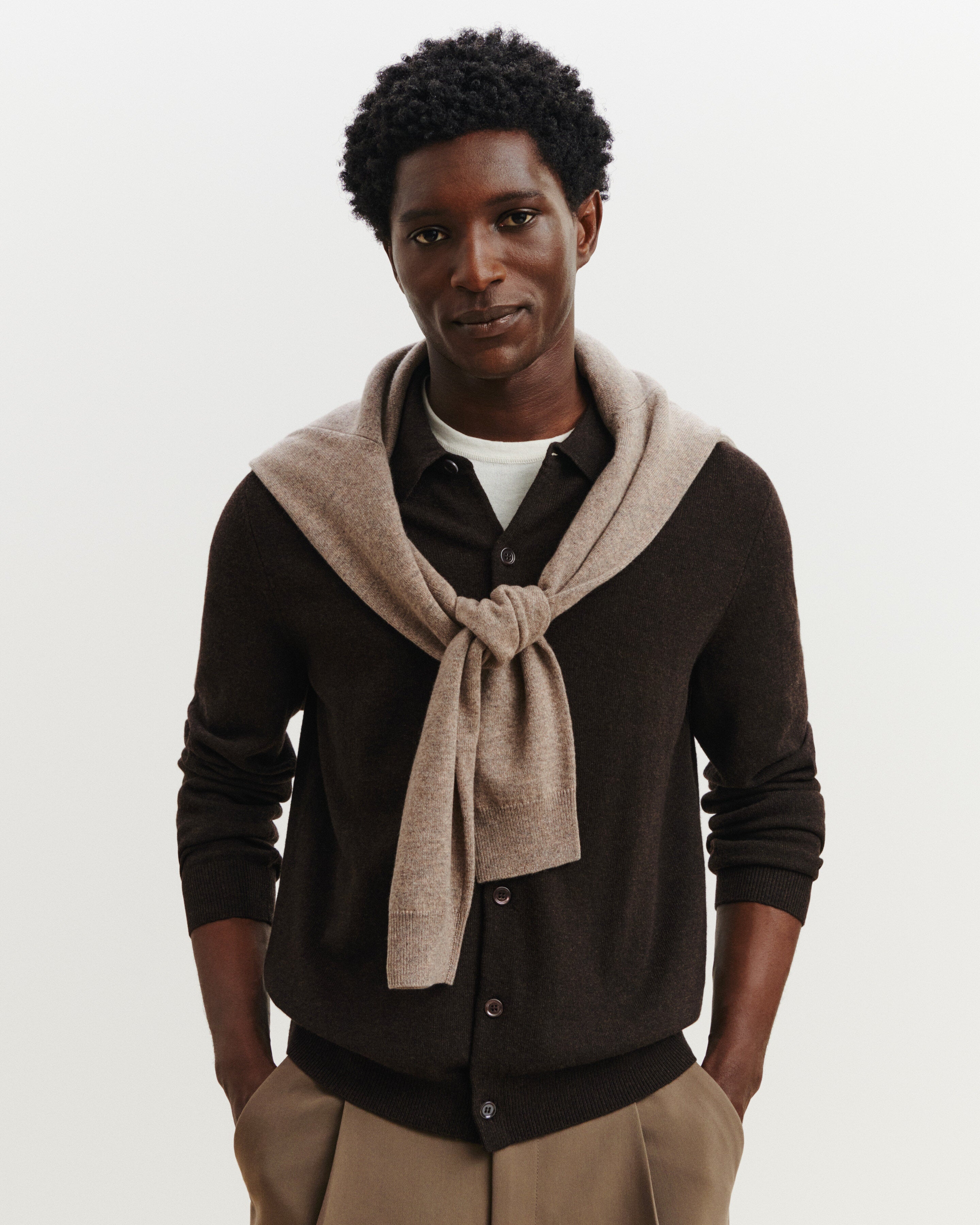 Cardigan César-RISTRETTO-100% cachemire