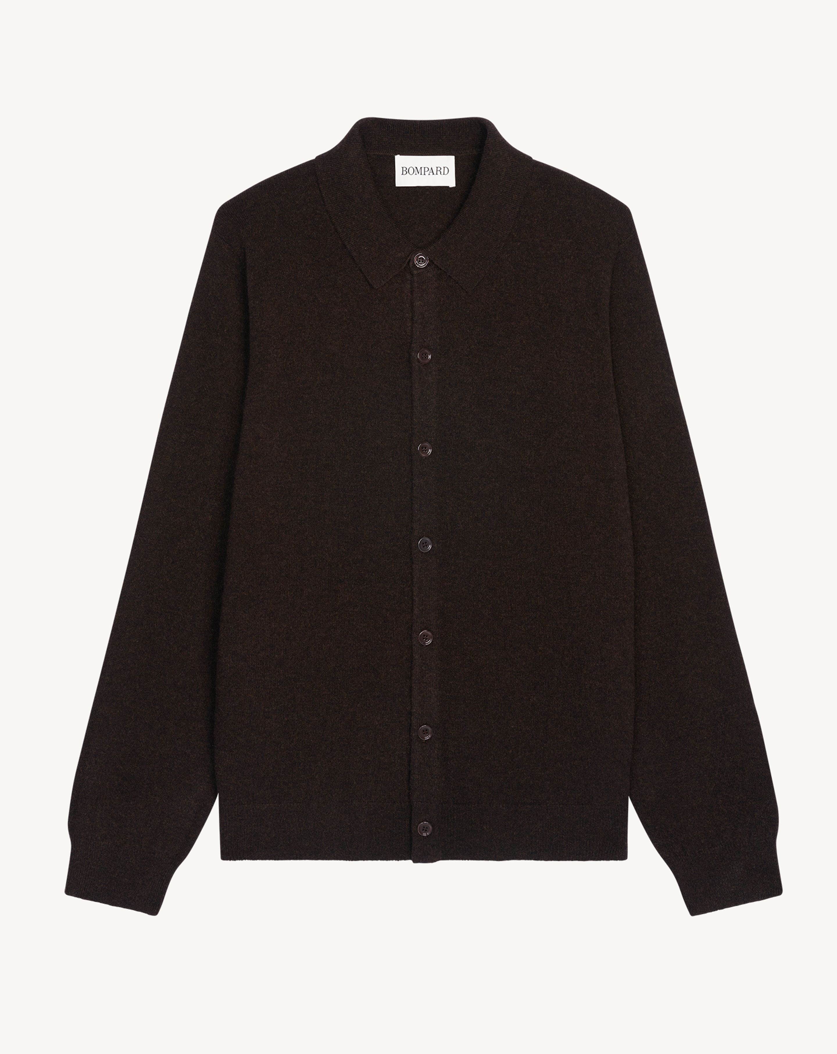 Cardigan César-RISTRETTO-100% cachemire