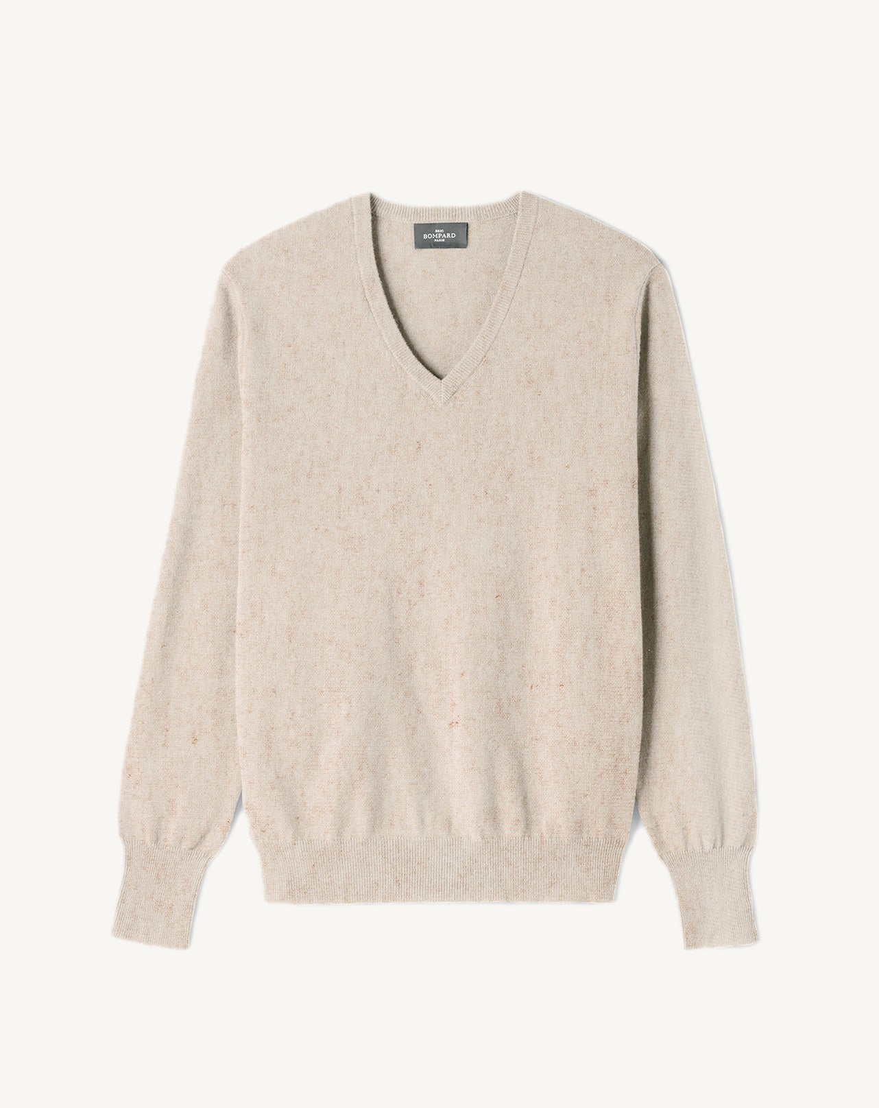 Pull col V classique-TOURTERELLE-100% cachemire