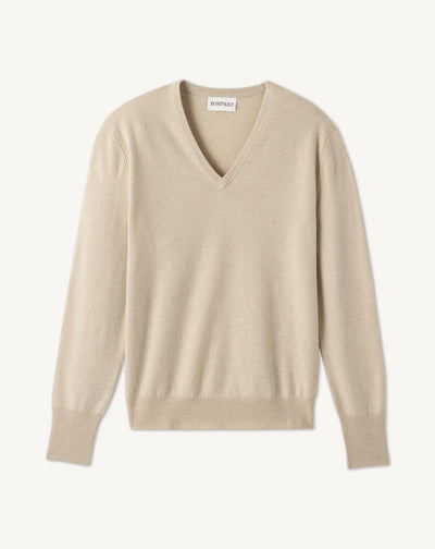 Pull col V classique-AVOINE-100% cachemire