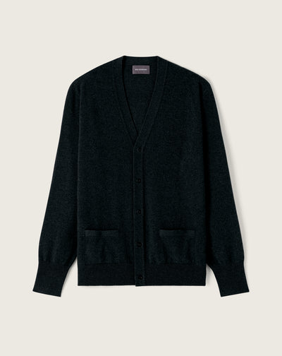 Gilet classique-NOIR-100% CACHEMIRE