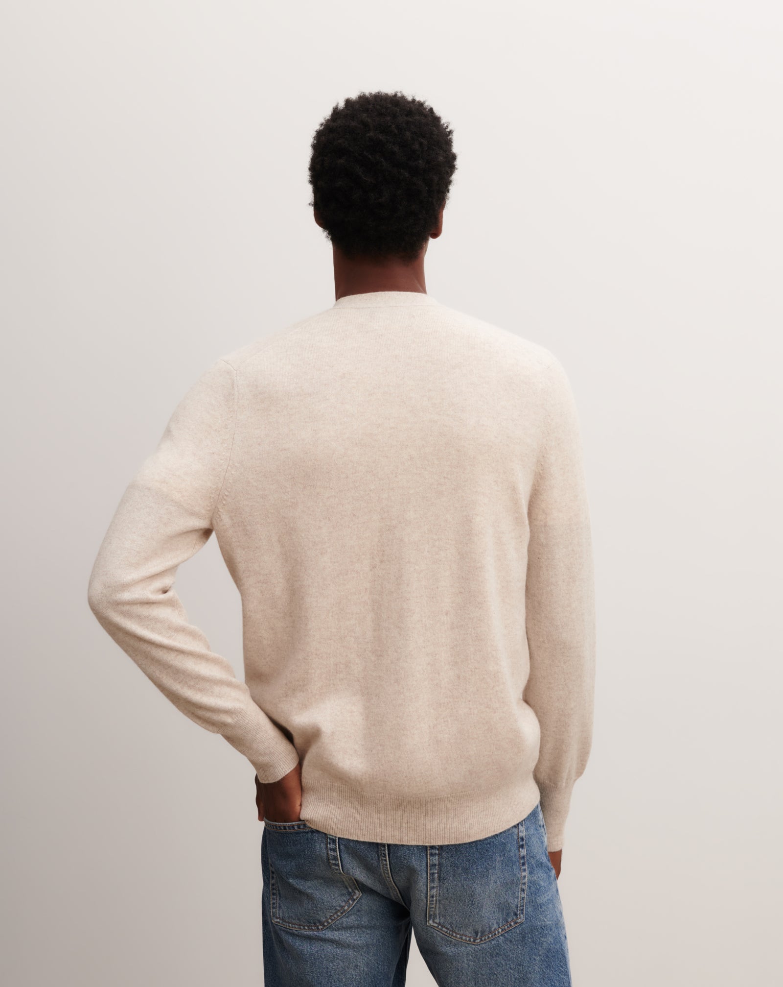 Gilet classique-TOURTERELLE-100% cachemire