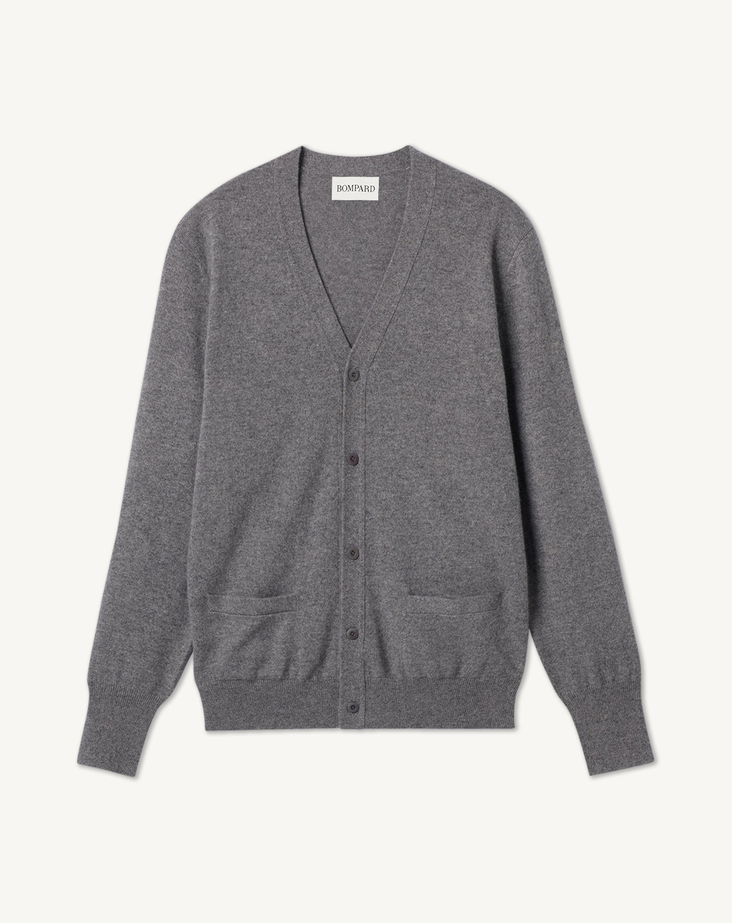 Gilet classique-GRIS METEORITE-100% CACHEMIRE