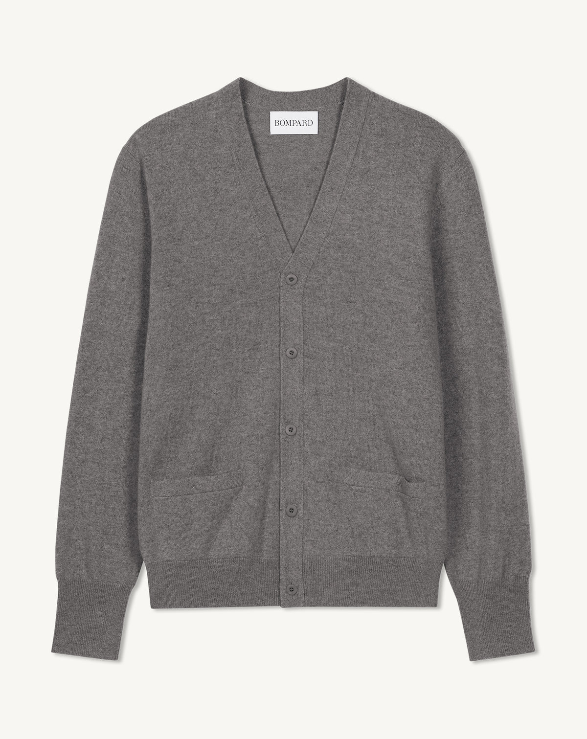 Gilet classique-GRIS METEORITE-100% CACHEMIRE