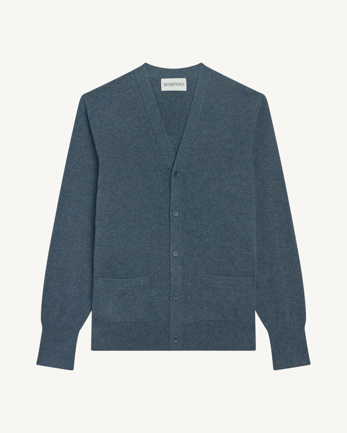 Gilet classique-BLEU GRANIT-100% cachemire