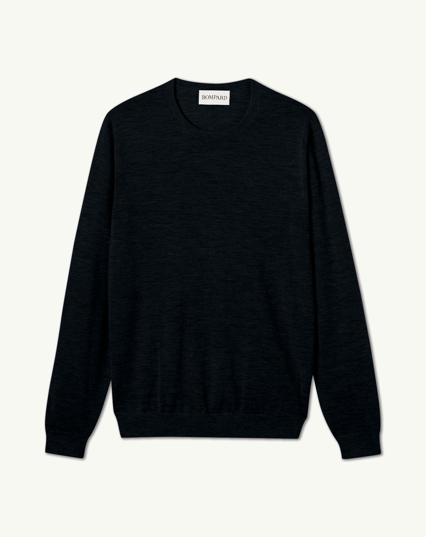Pull col rond ultrafin-NOIR-100% cachemire