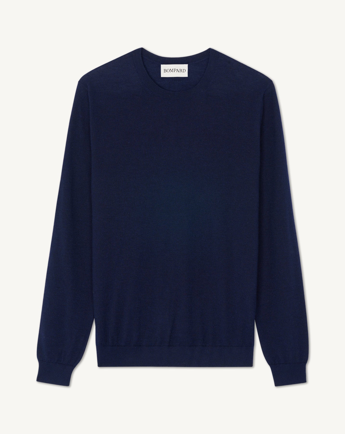 Pull col rond ultrafin-MARINE-100% CACHEMIRE