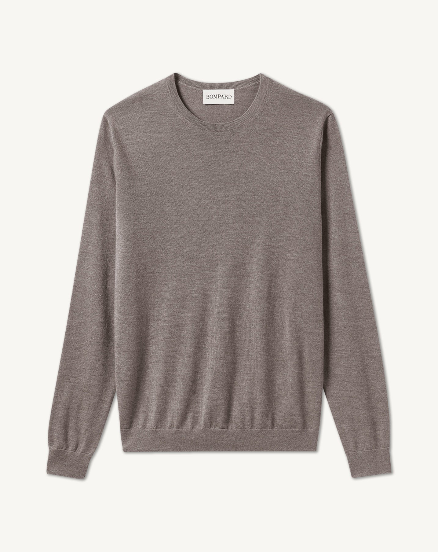 Pull col rond ultrafin-GRIS METEORITE-100% CACHEMIRE