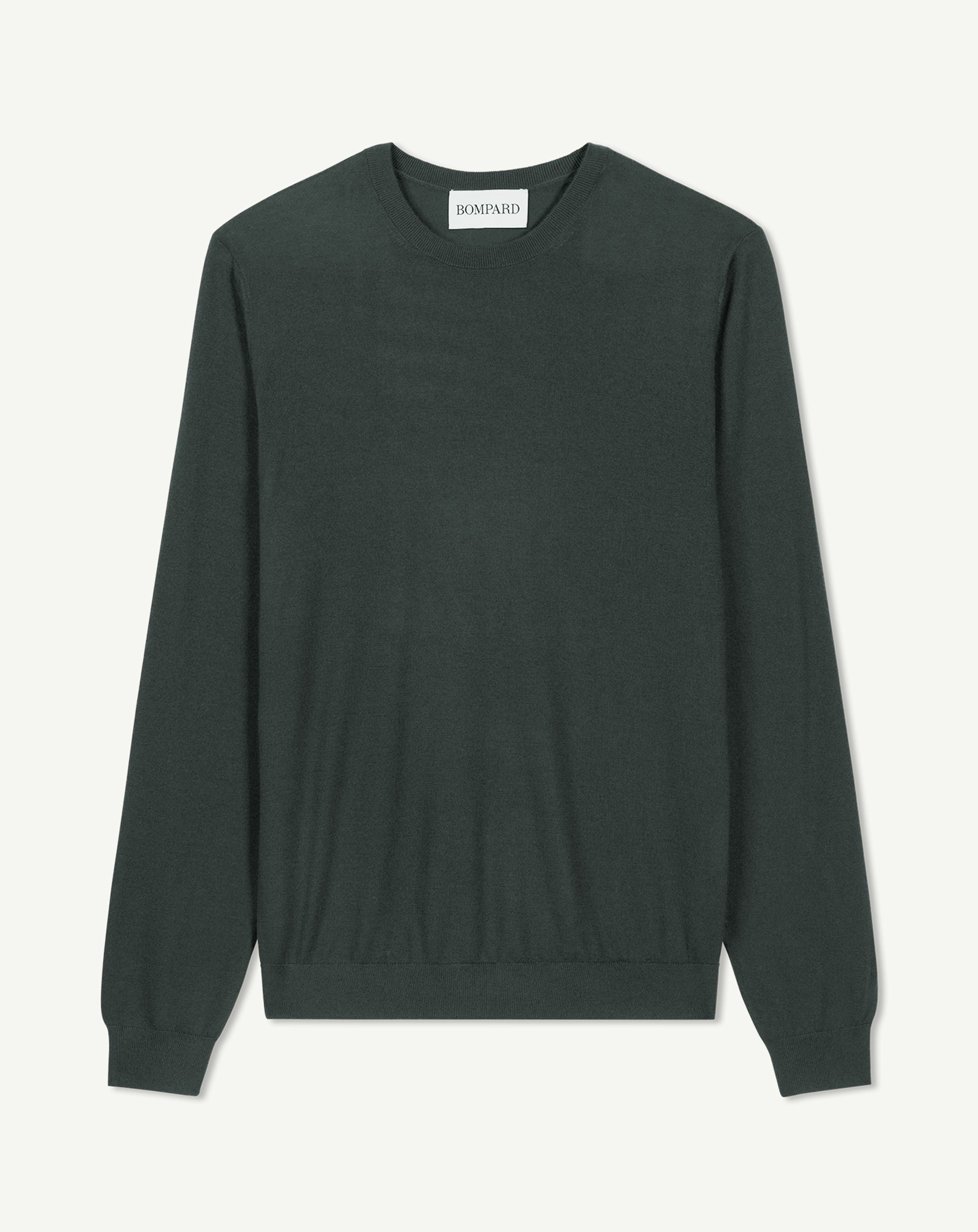 Pull col rond ultrafin-CHARBON-100% cachemire