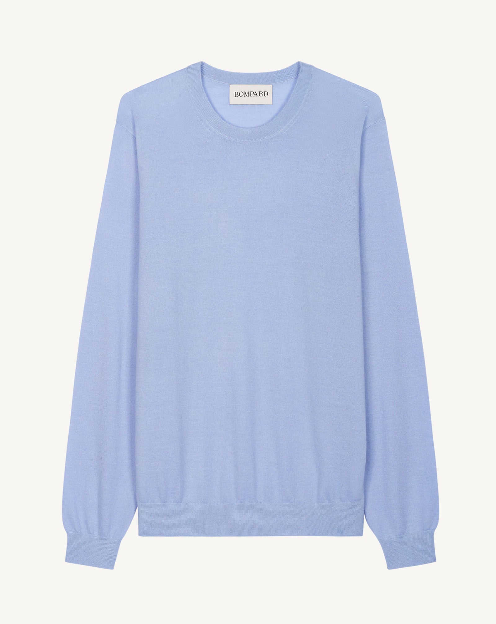 Pull col rond ultrafin-BLEU AGATE-100% cachemire