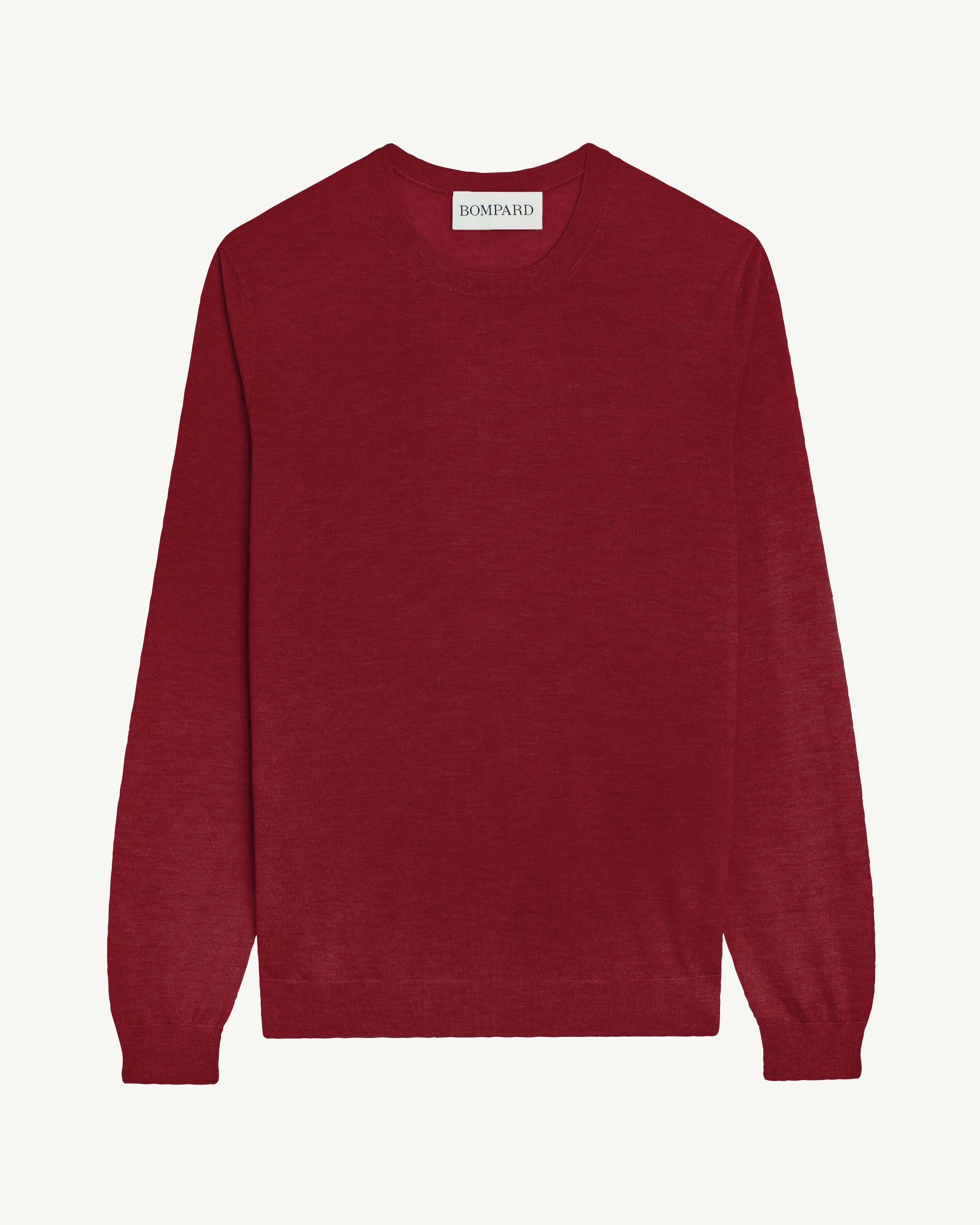 Pull col rond ultrafin-ROUGE D'ORIENT-100% cachemire