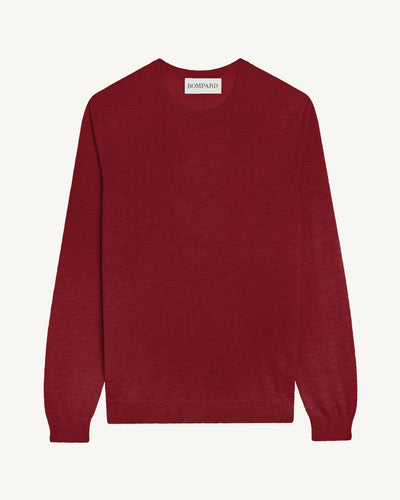 Pull col rond ultrafin-ROUGE D'ORIENT-100% cachemire