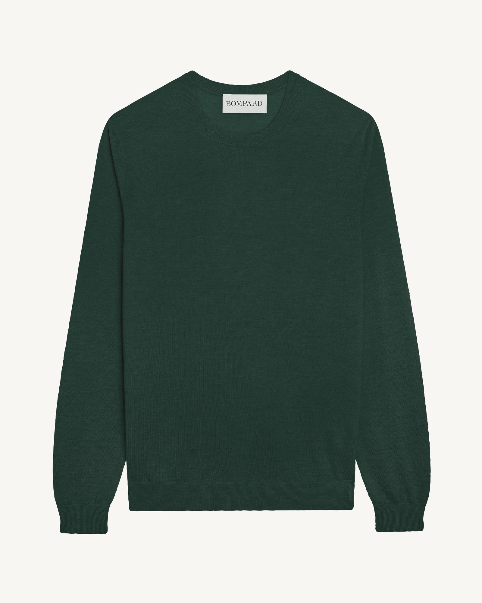 Pull col rond ultrafin-VERT SAPHIR-100% cachemire