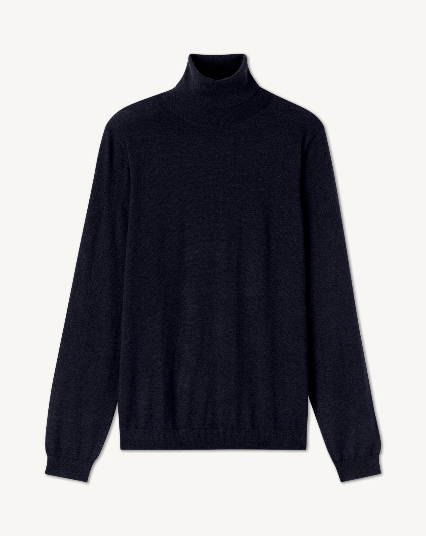 Pull col roulé ultrafin-MARINE-100% cachemire