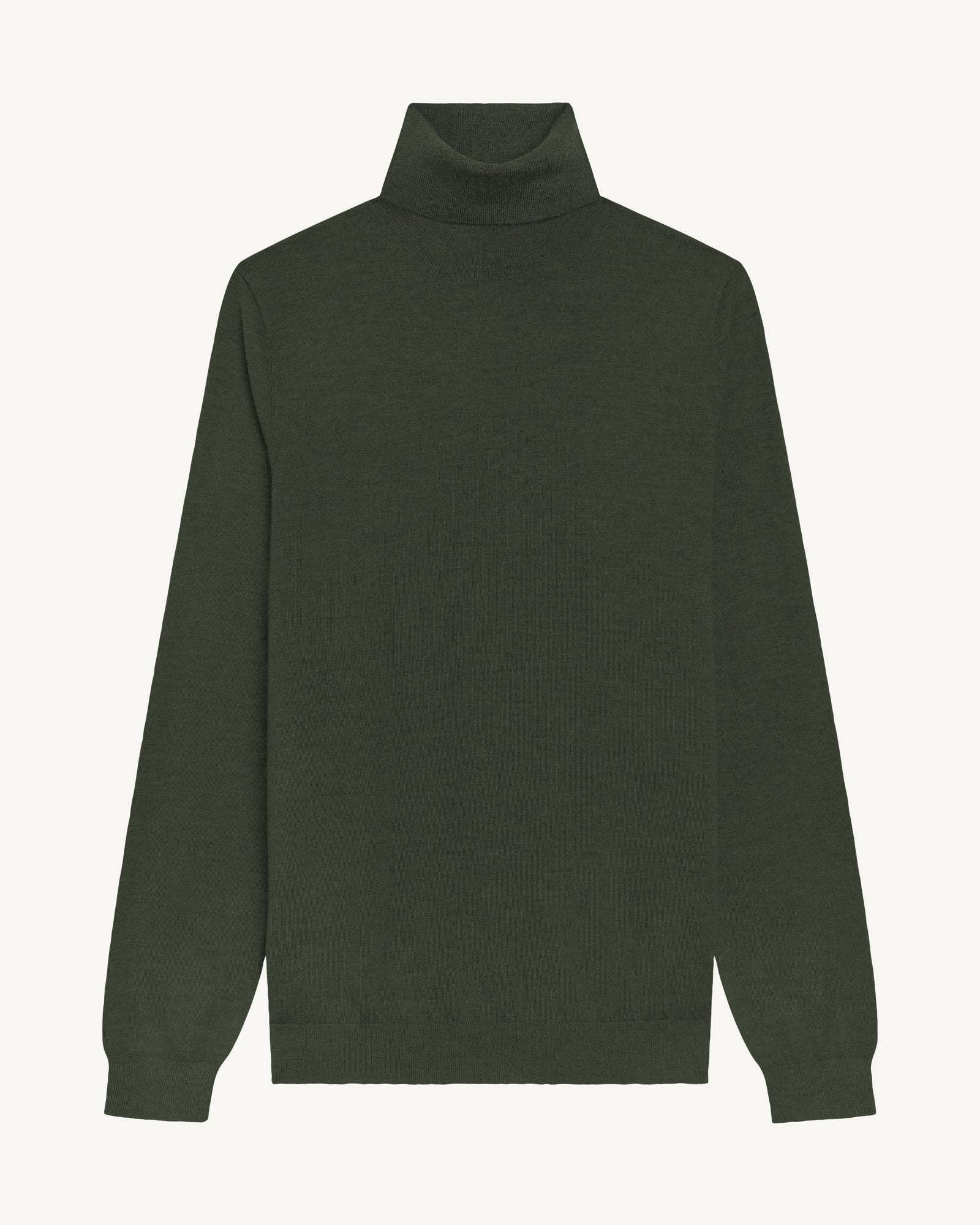 Pull col roulé ultrafin-KAKI KOMBU-100% cachemire