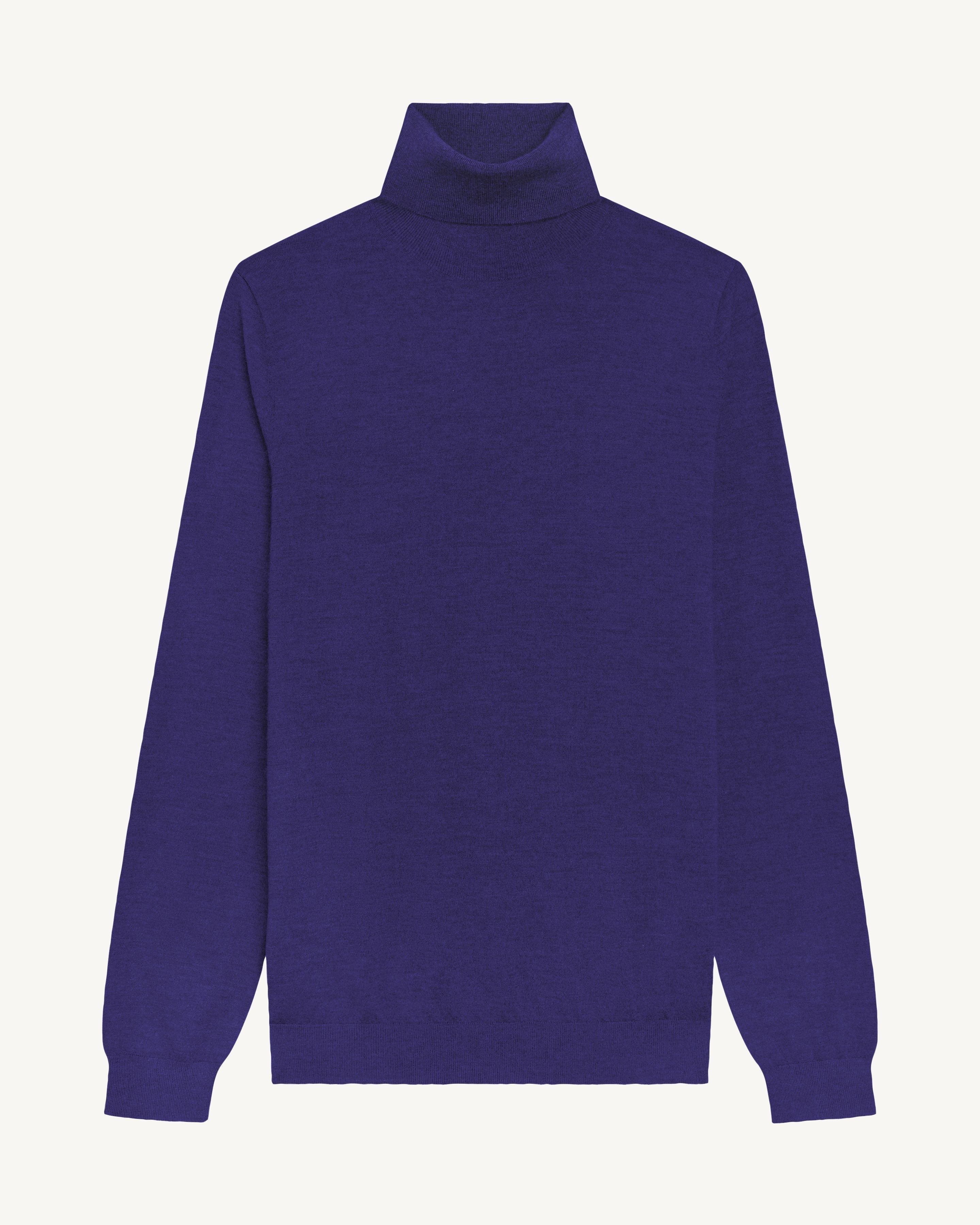 Pull col roulé ultrafin-ULTRAVIOLET FONCE-100% cachemire