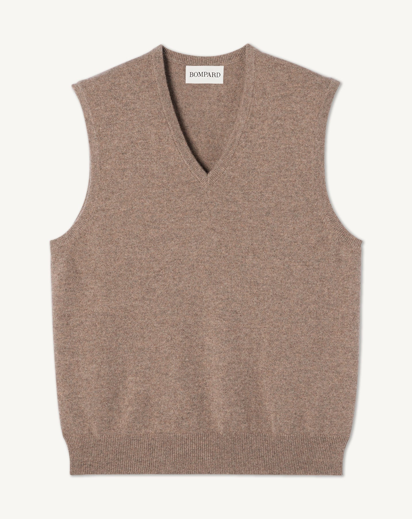 Pull col V sans manches-MILLET-100% cachemire