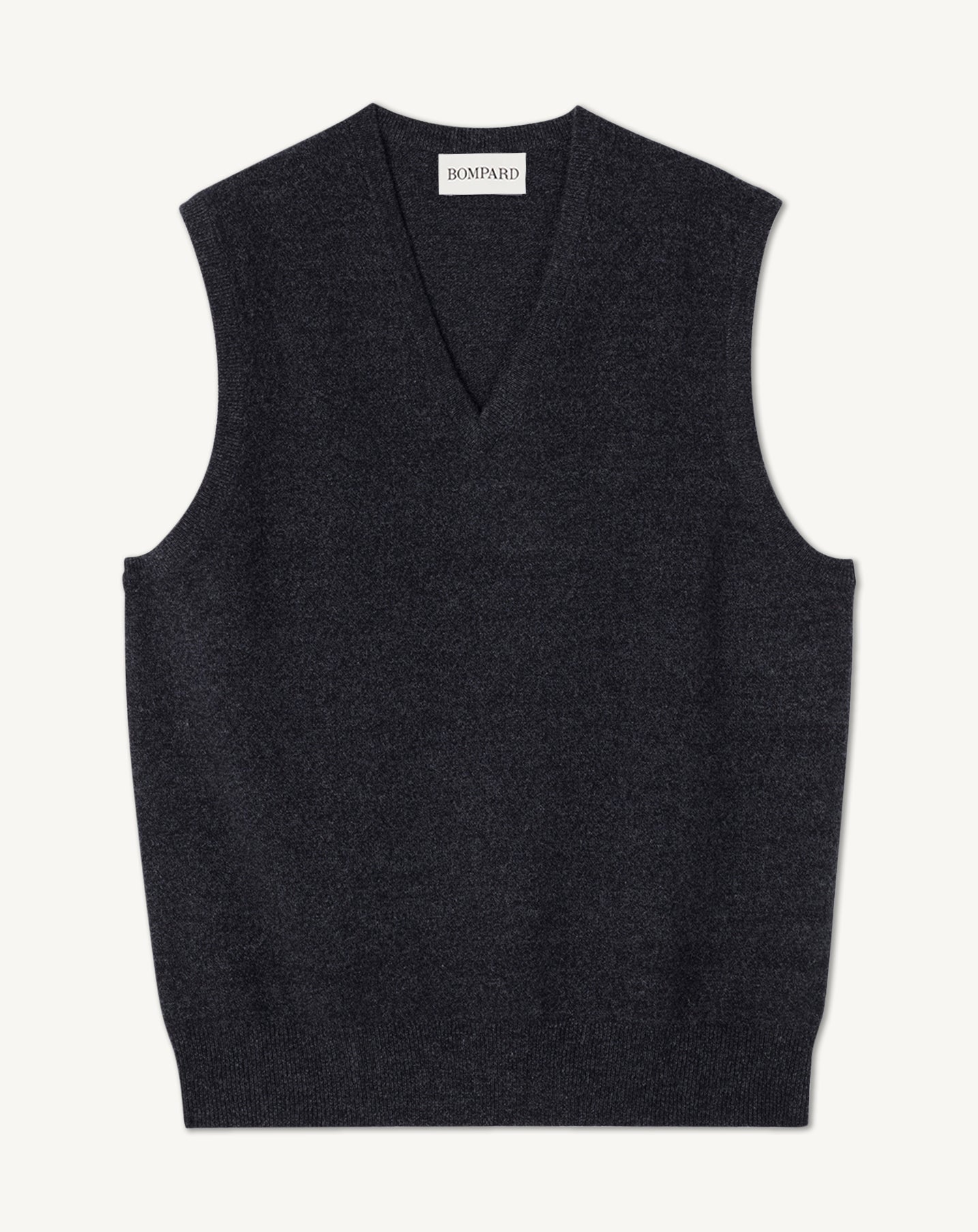 Pull col V sans manches-KHOL-100% cachemire