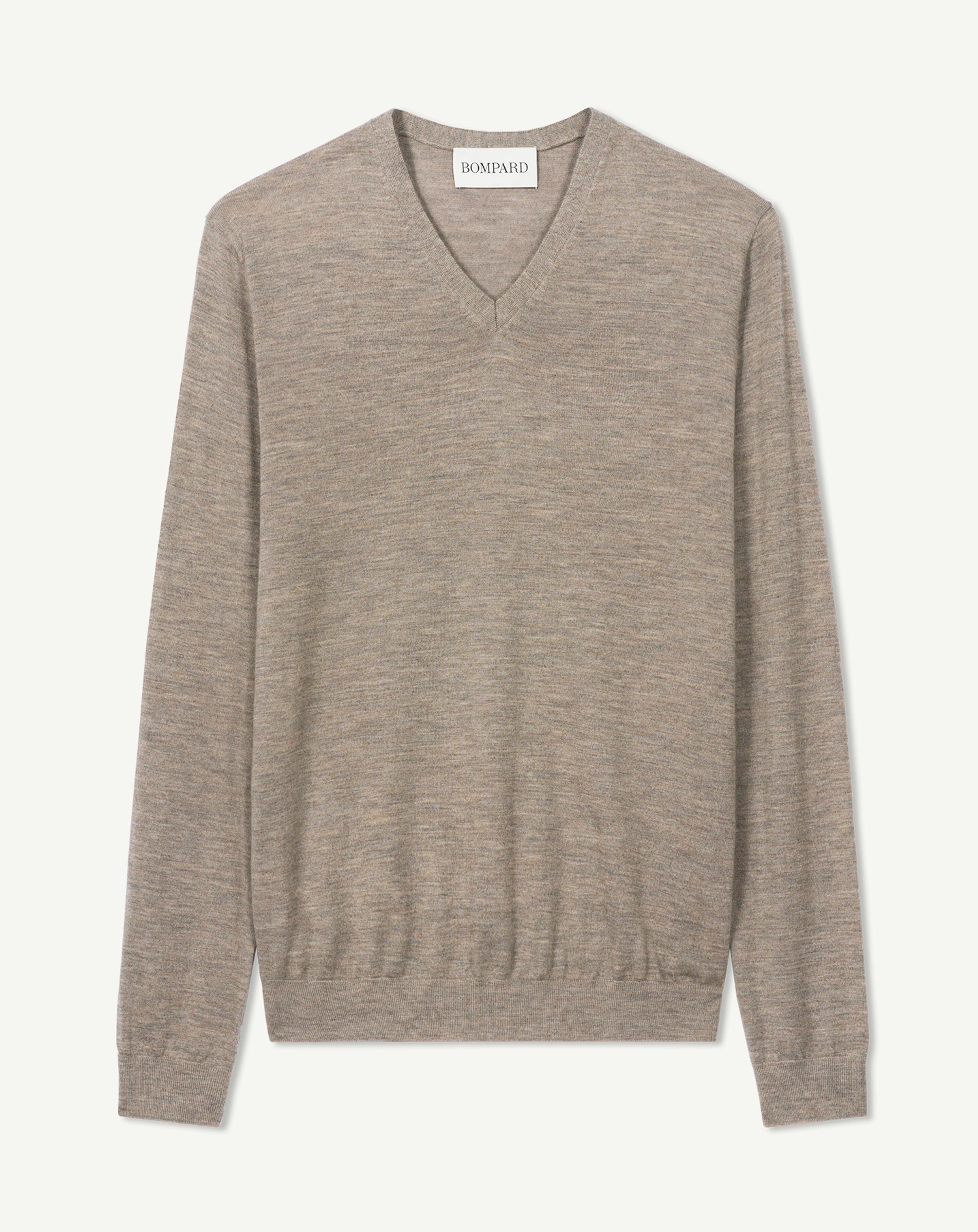 Pull col V ultrafin-MILLET-100% cachemire