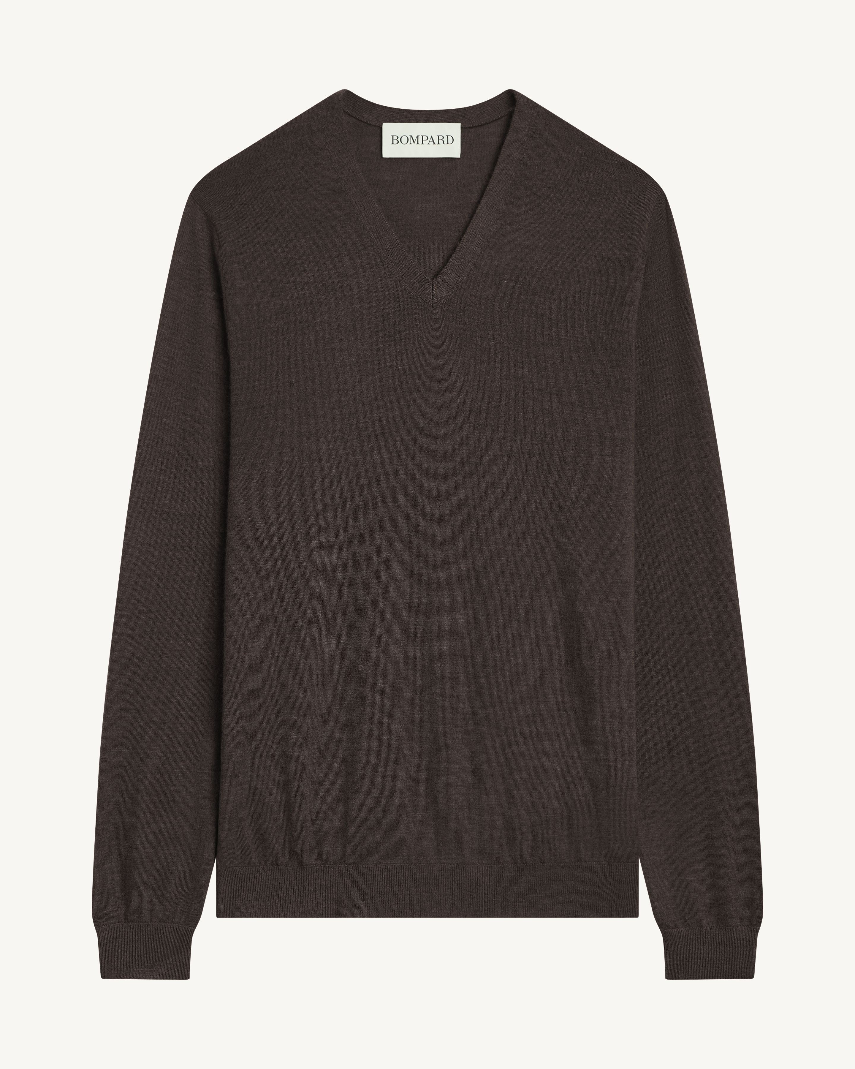 Pull col V ultrafin-RISTRETTO-100% cachemire