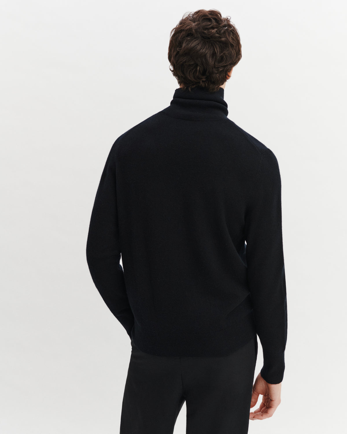 Pull col roulé Origines-NOIR-100% cachemire