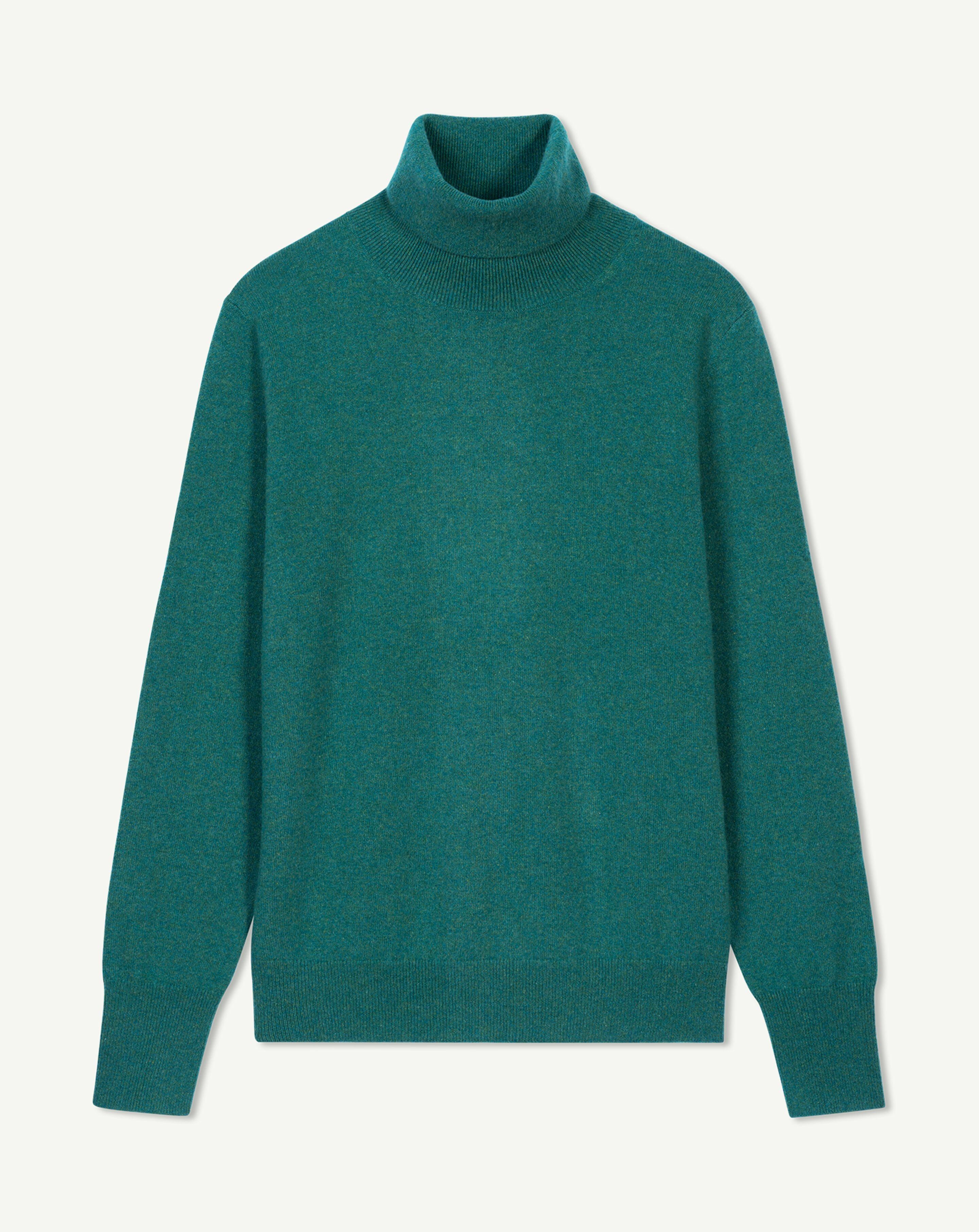 Pull col roulé classique-CEDRE-100% cachemire