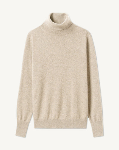 Pull col roulé classique-AVOINE-100% cachemire