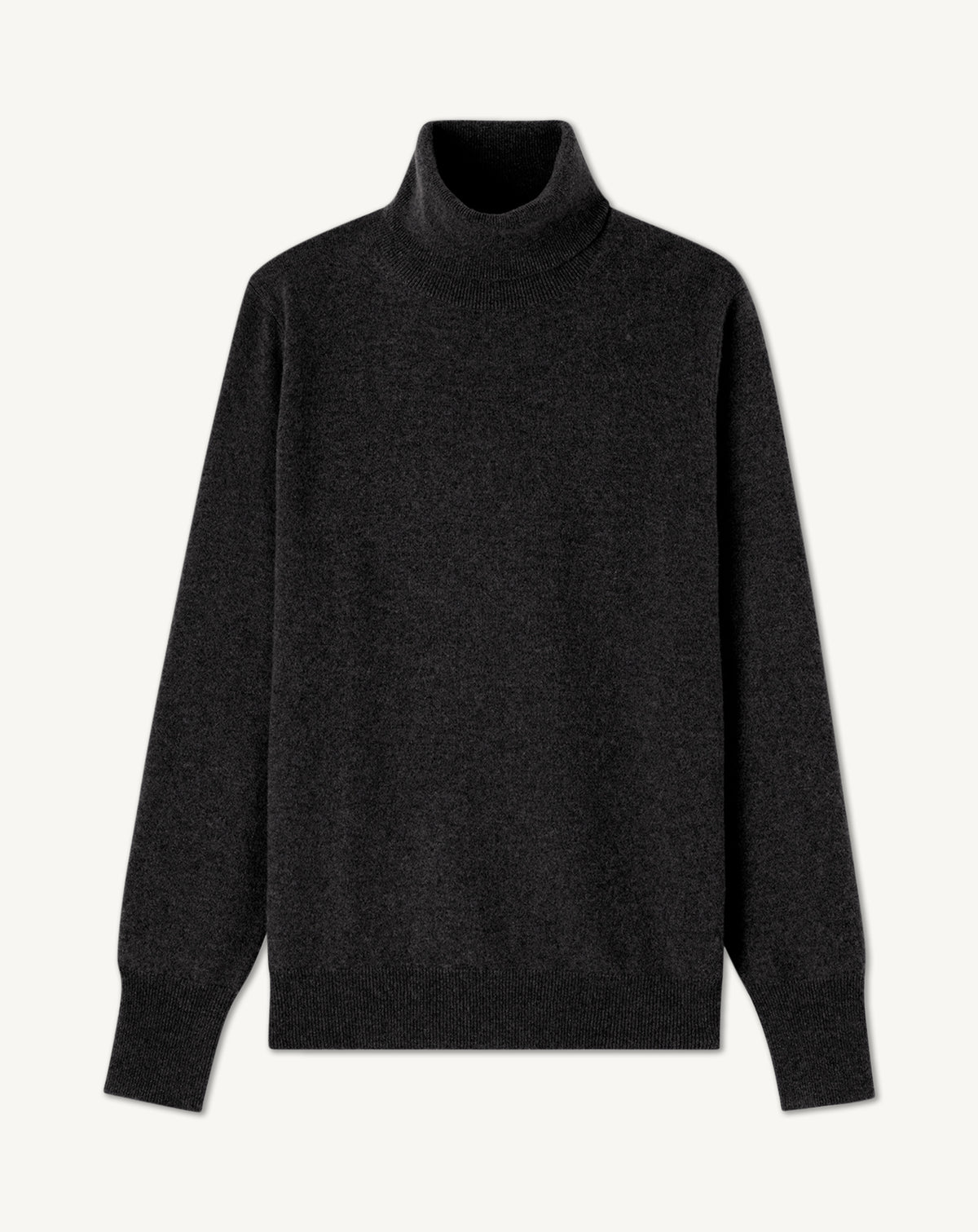 Pull col roulé classique-KHOL-100% cachemire