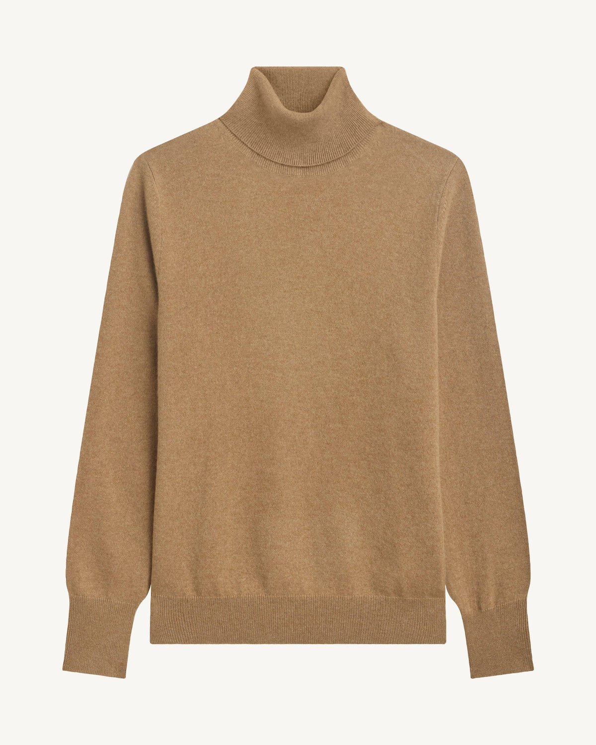 Pull col roulé classique-KRAFT-100% cachemire