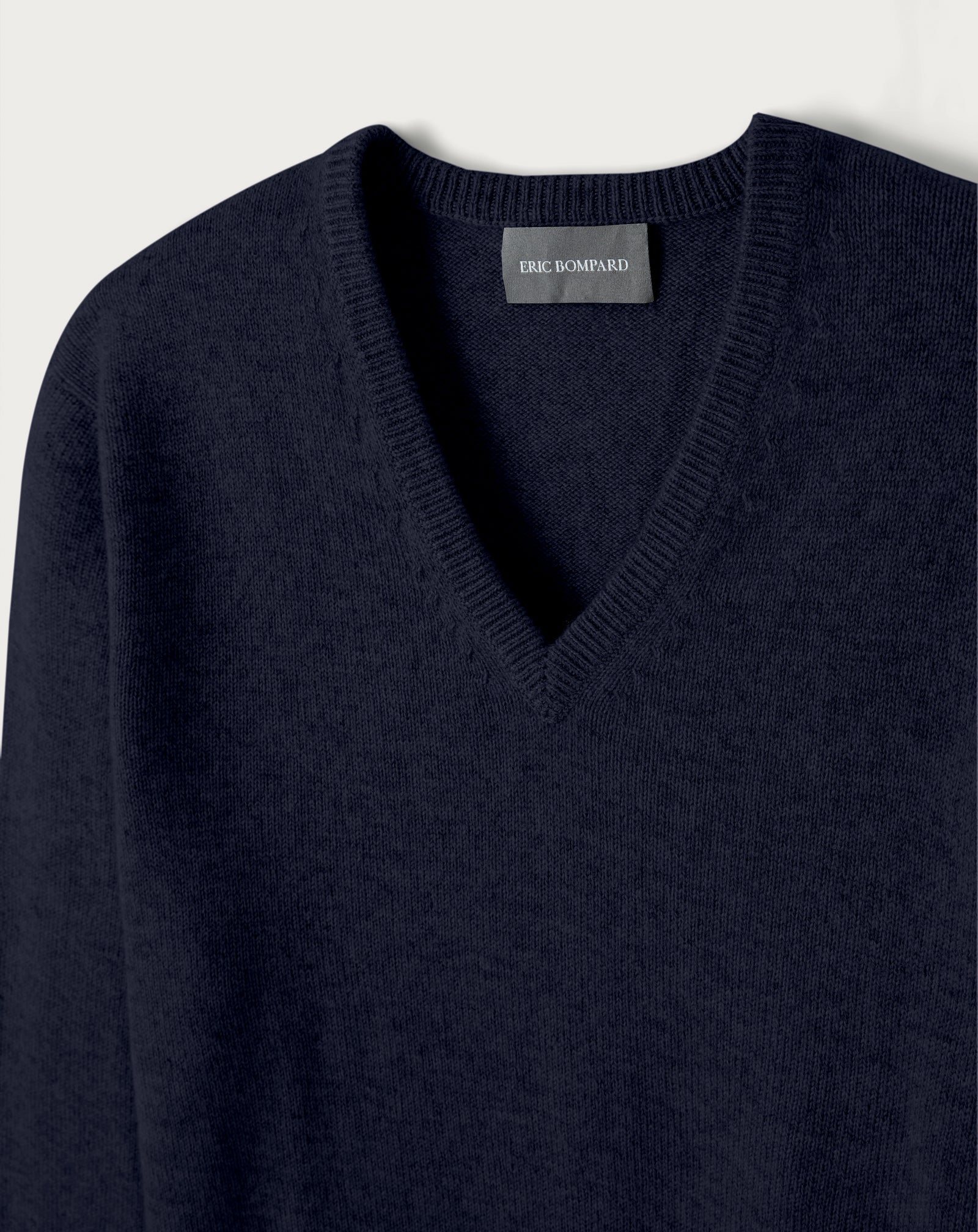 Pull V 4 fils-MARINE-100% cachemire