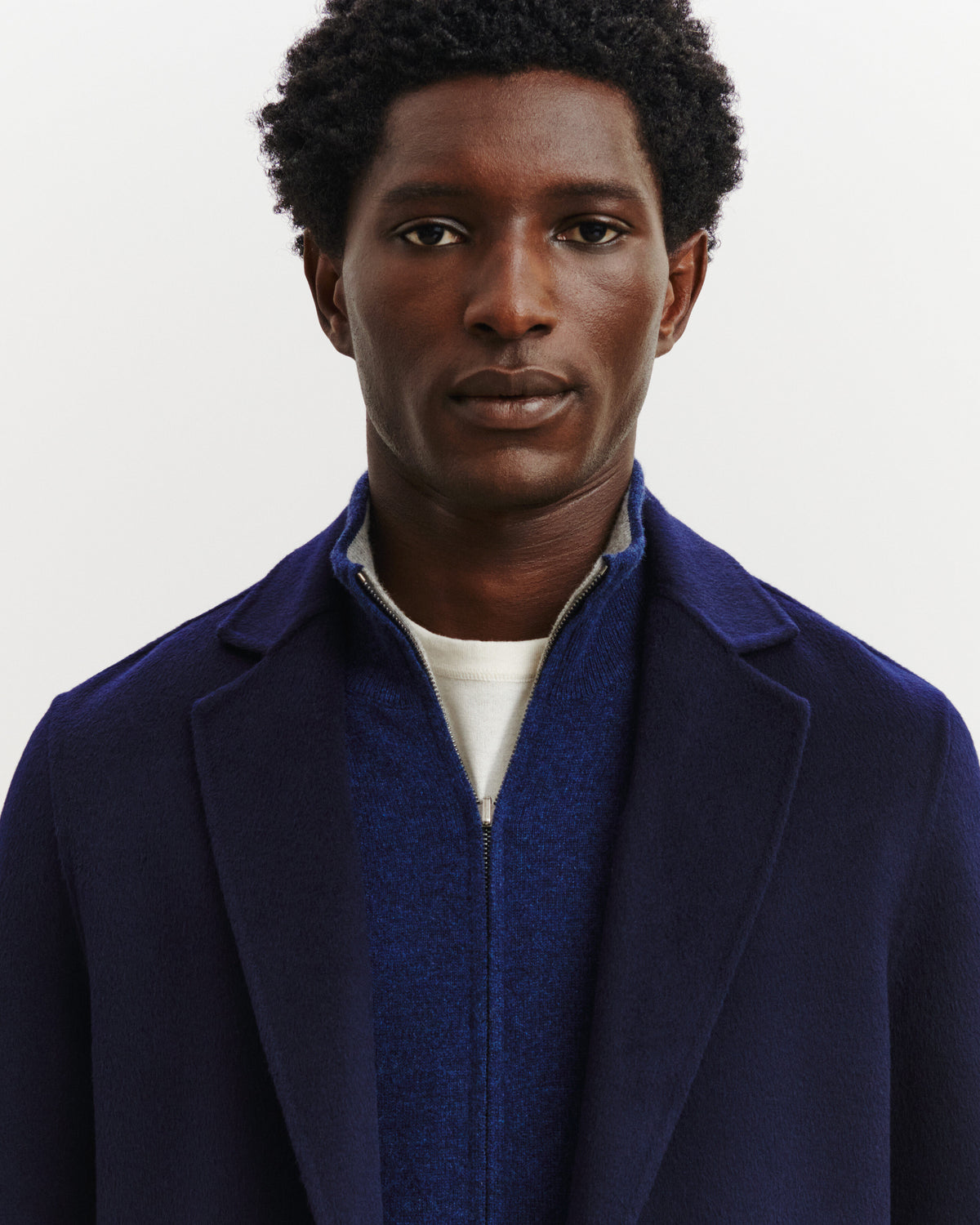 Manteau double face-MARINE-90% LAINE 10% CACHEMIRE