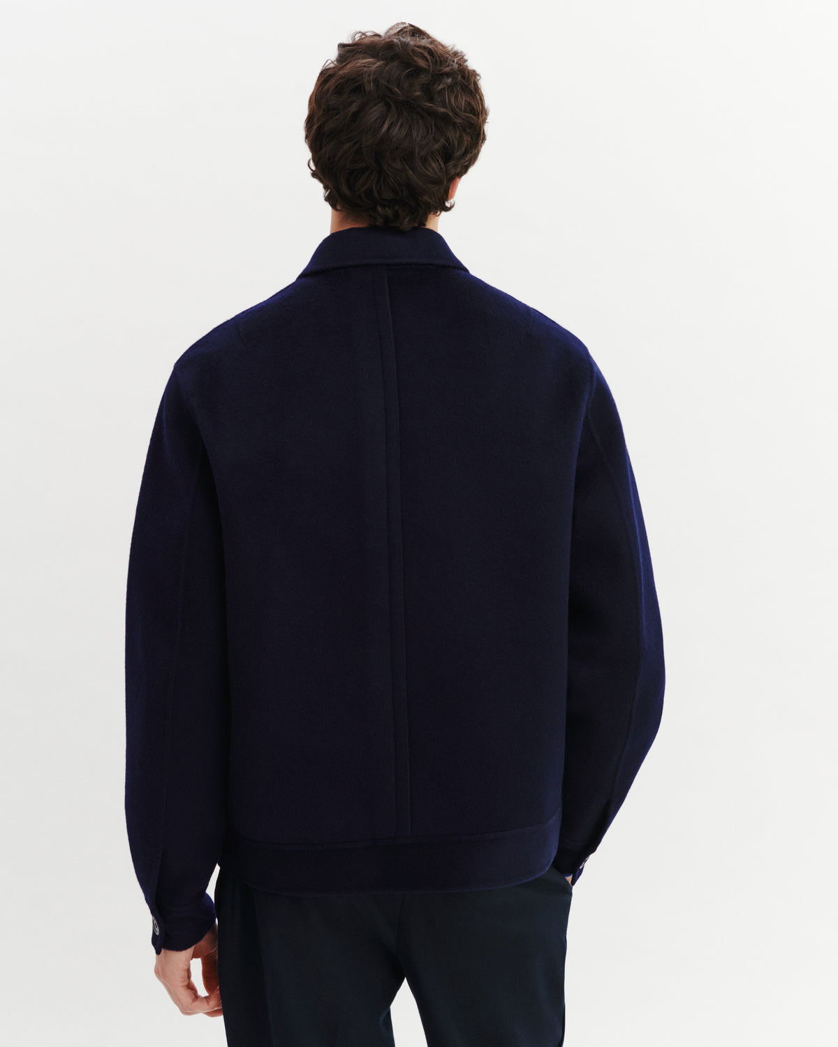 Veste boutonnée à poches-MARINE-90% LAINE 10% CACHEMIRE