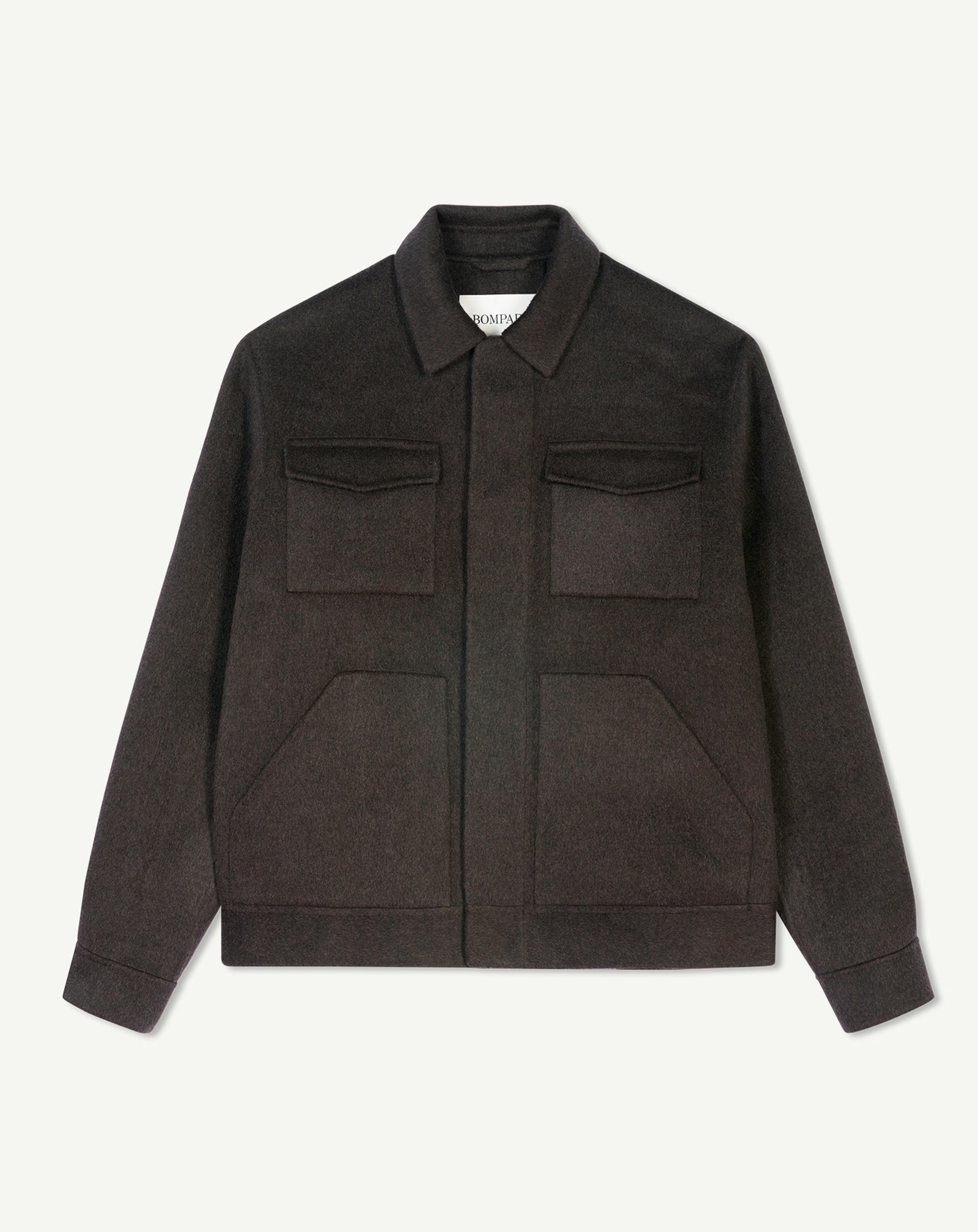 Veste double face-WENGE-90% laine 10% cachemire