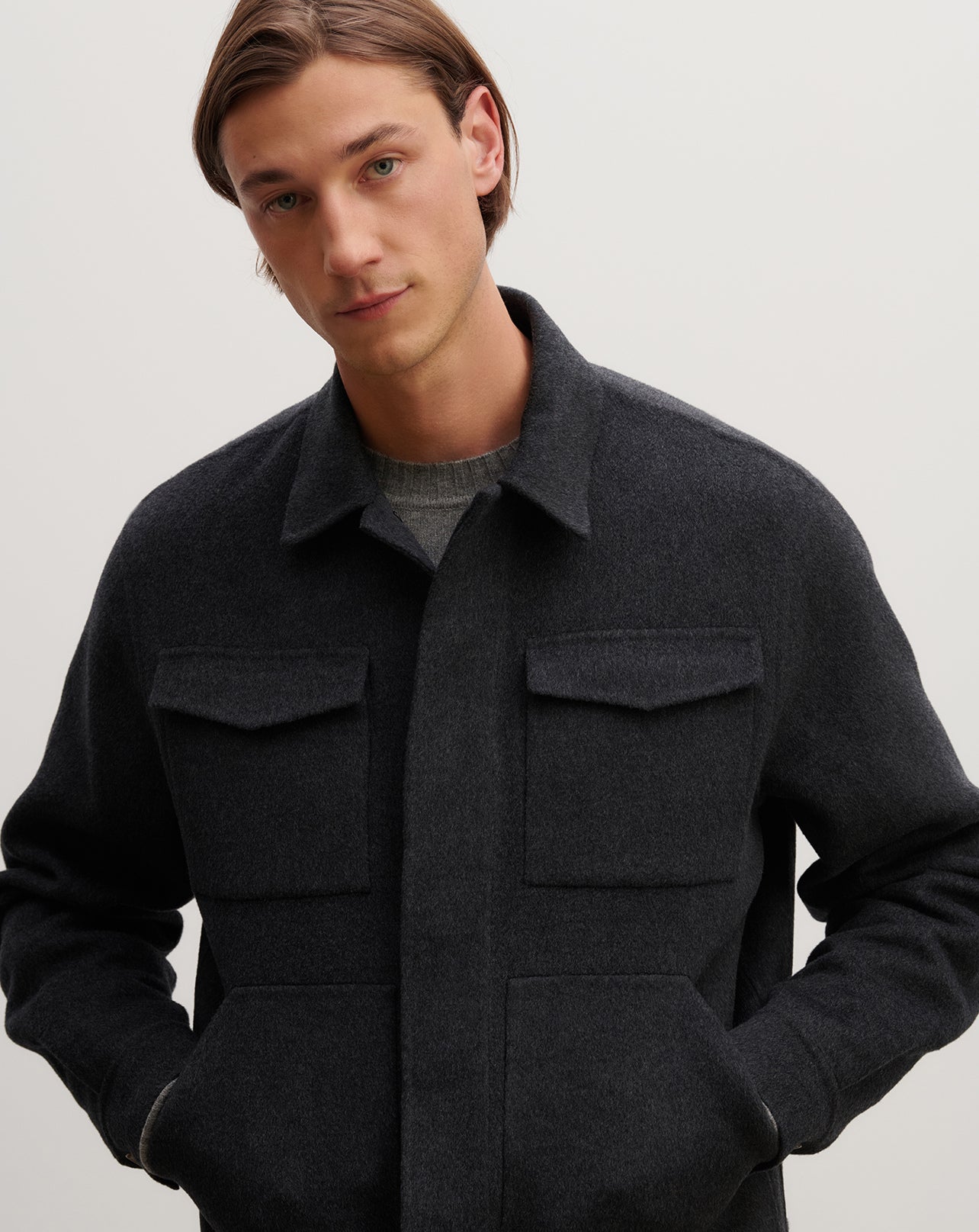 Veste double face-KHOL-90% laine 10% cachemire