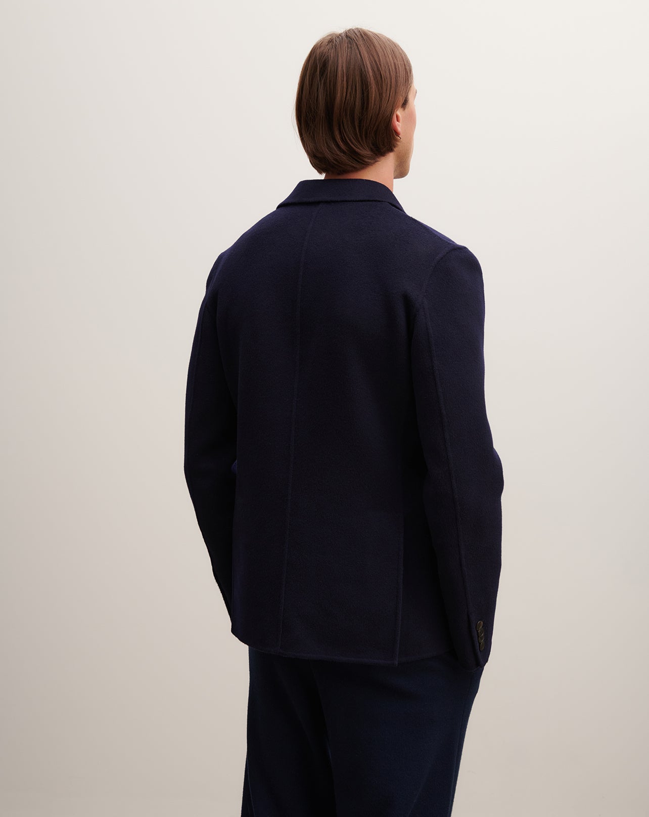 Blazer double face-MARINE-90% laine 10% cachemire