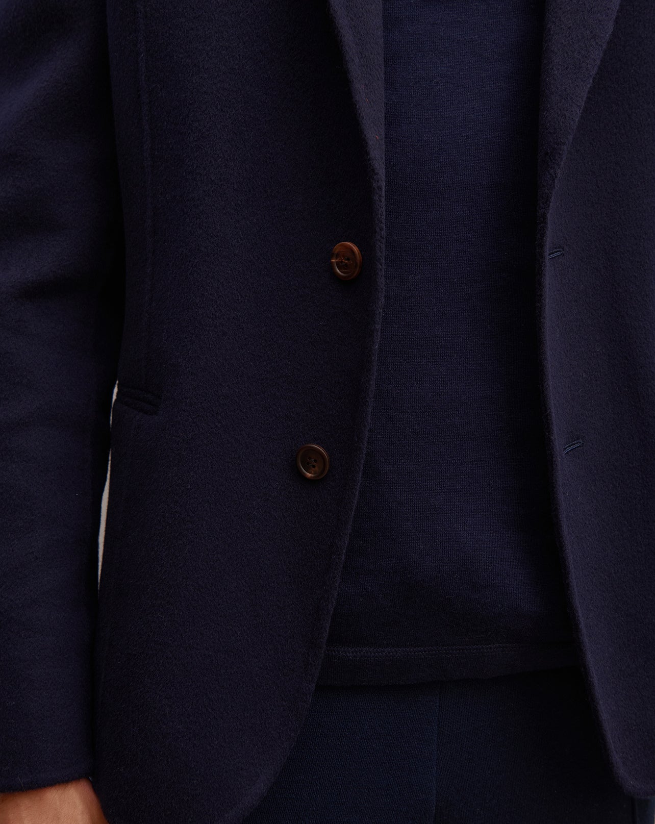 Veste blazer double face-MARINE-90% LAINE 10% CACHEMIRE