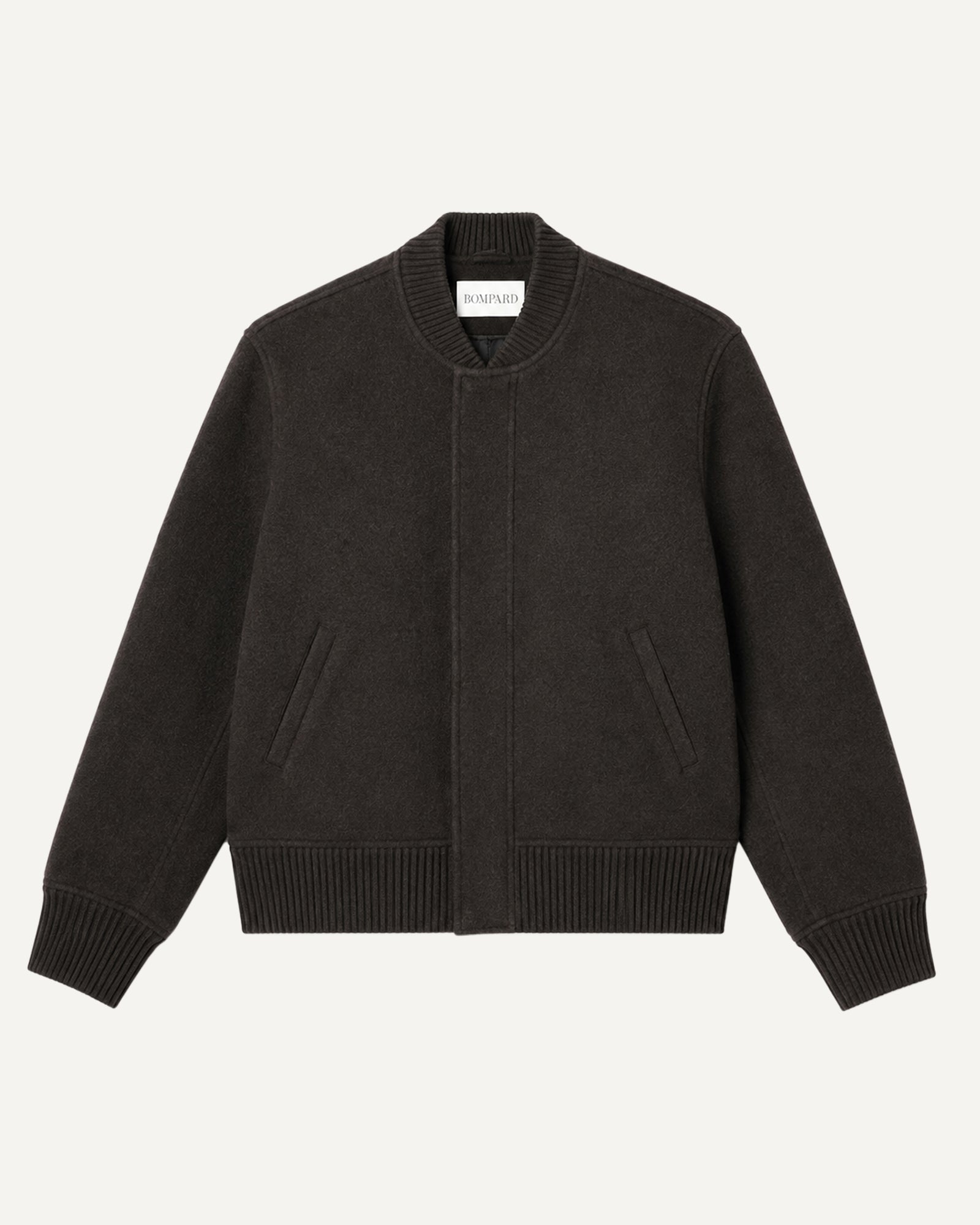 Bomber double face-WENGE-90% laine 10% cachemire Tricot - 50% laine 50% cachemire