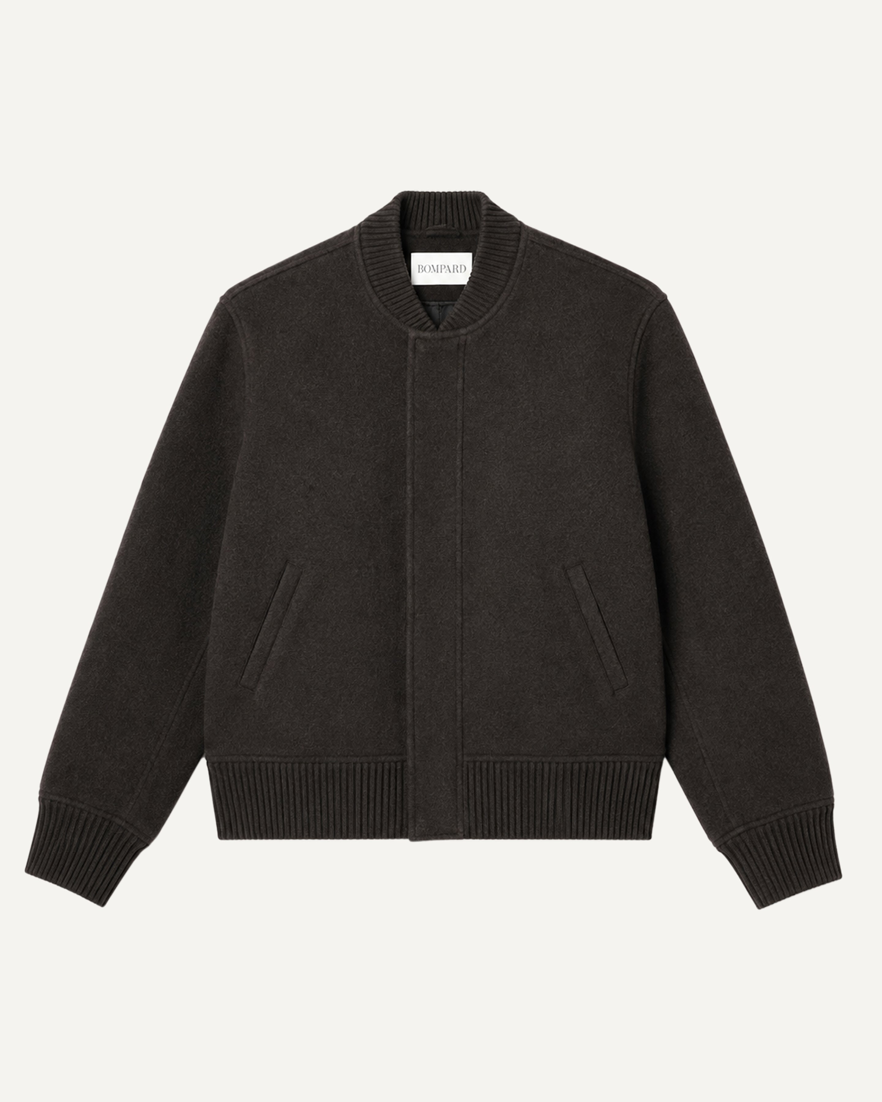 Bomber double face-WENGE-90% laine 10% cachemire Tricot - 50% laine 50% cachemire