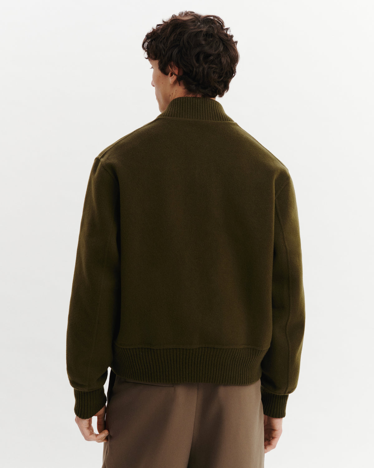 Bomber double face-VERT KELLER-90% laine 10% cachemire Tricot - 50% laine 50% cachemire
