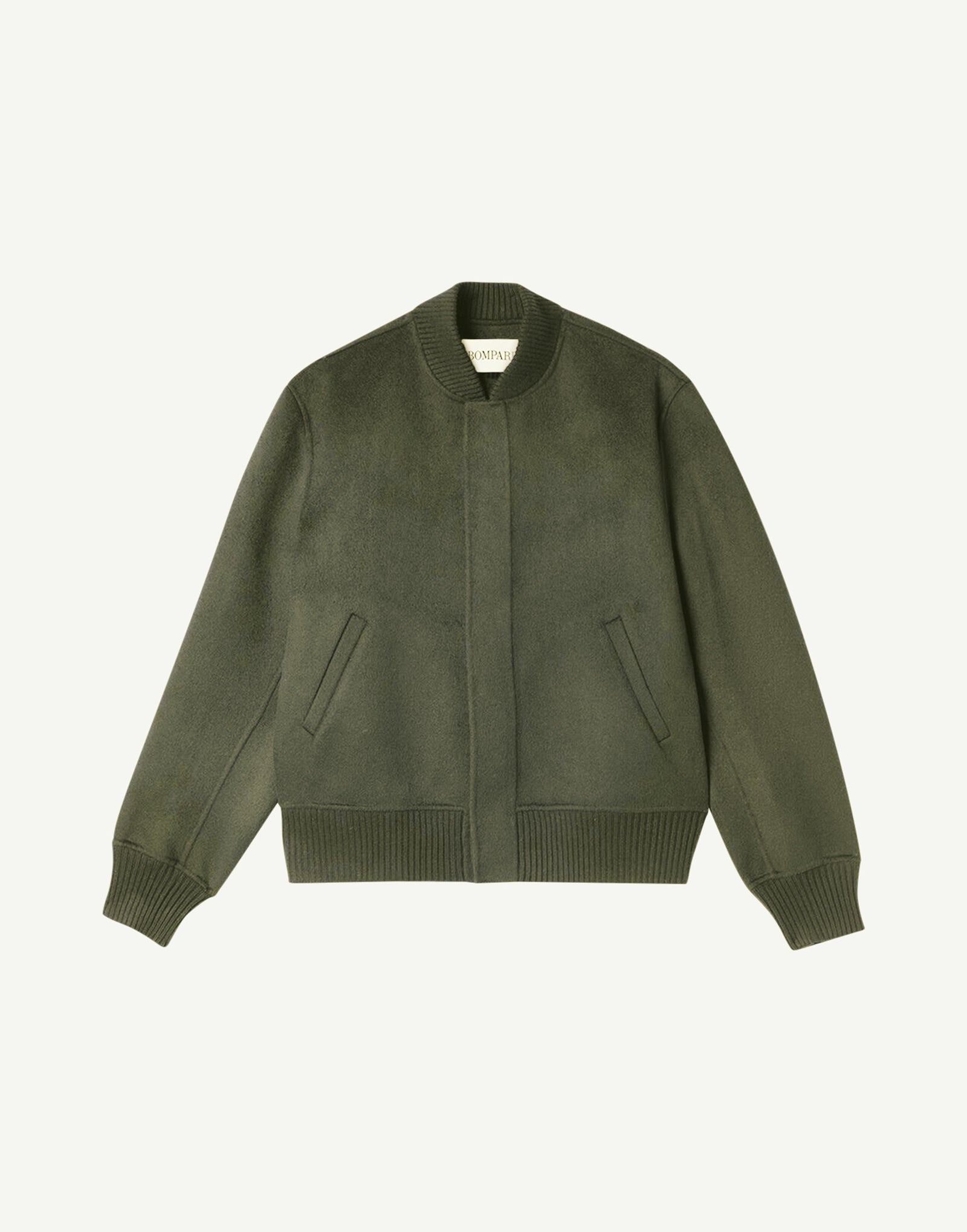 Bomber double face-VERT KELLER-90% laine 10% cachemire Tricot - 50% laine 50% cachemire