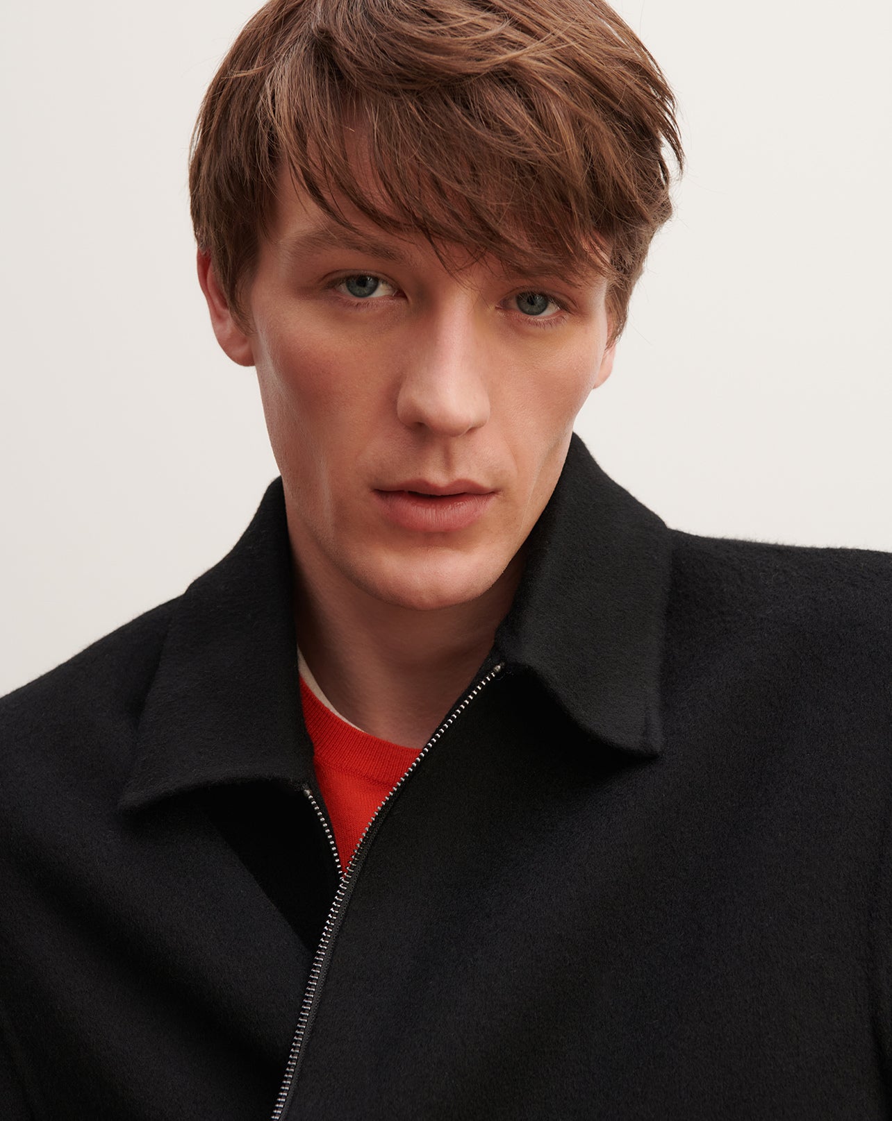 Double-sided zipped jacket in Cashmere, Wool Men black | Eric Bompard