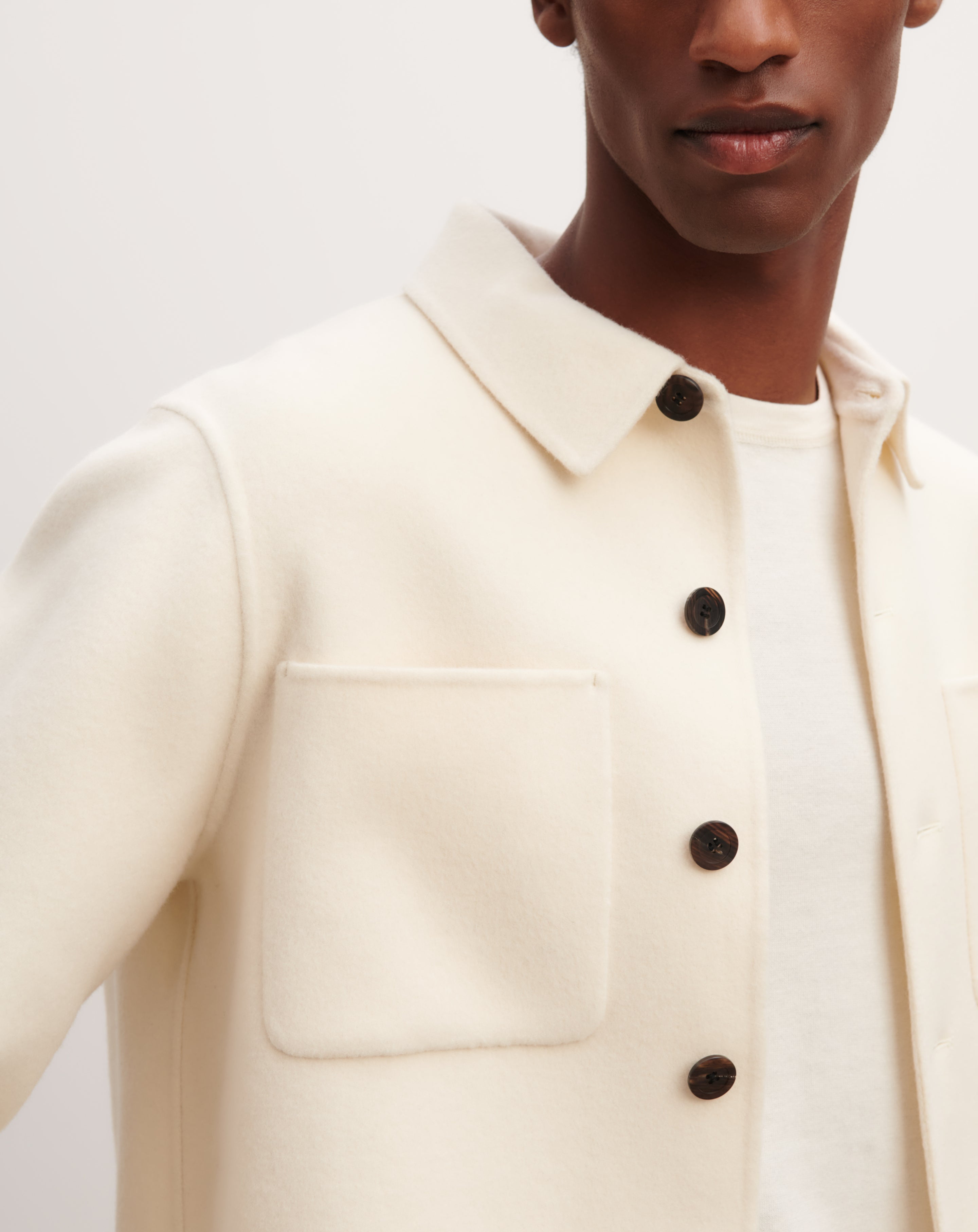 Sur-chemise double face-NATUREL-90% laine 10% cachemire